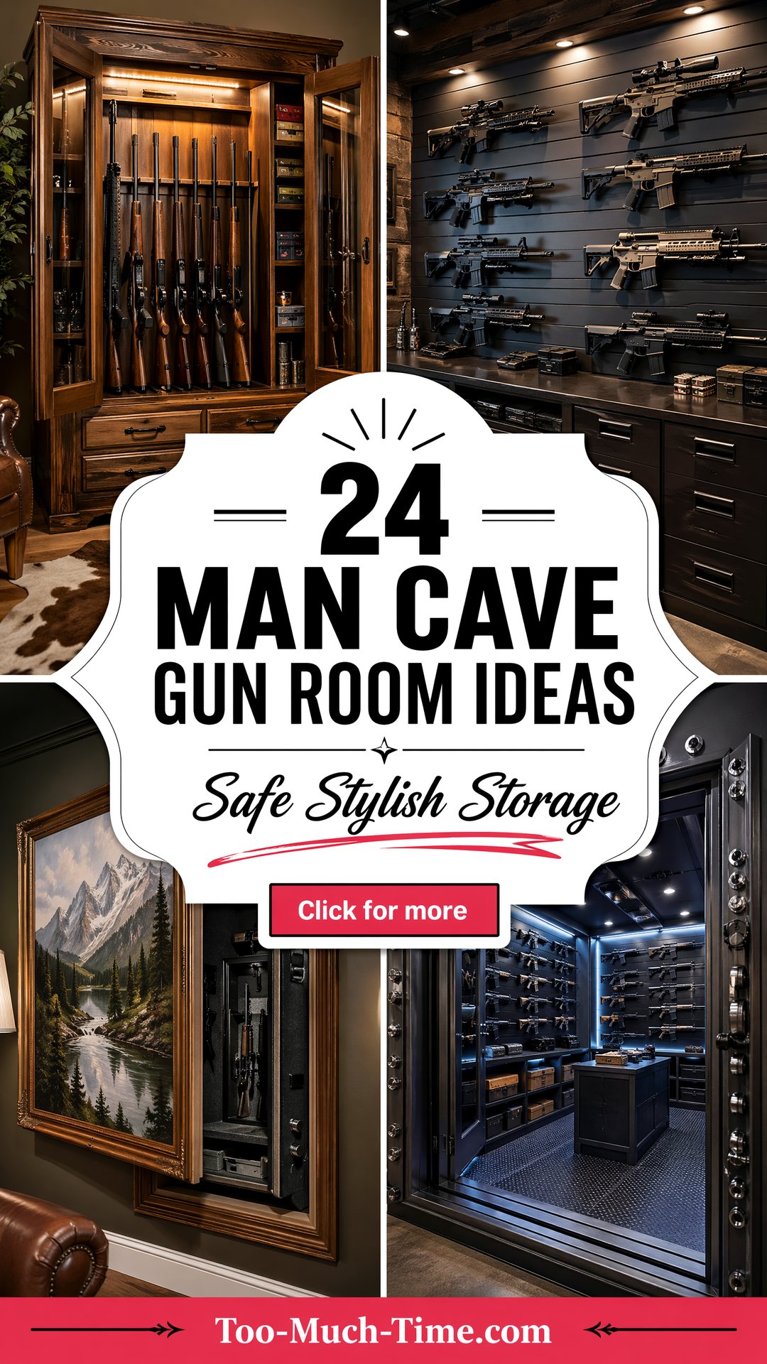 24 Man Cave Gun Room Ideas for Safe Storage and Display - 24 Man Cave Gun Room Ideas for Safe Storage and Display