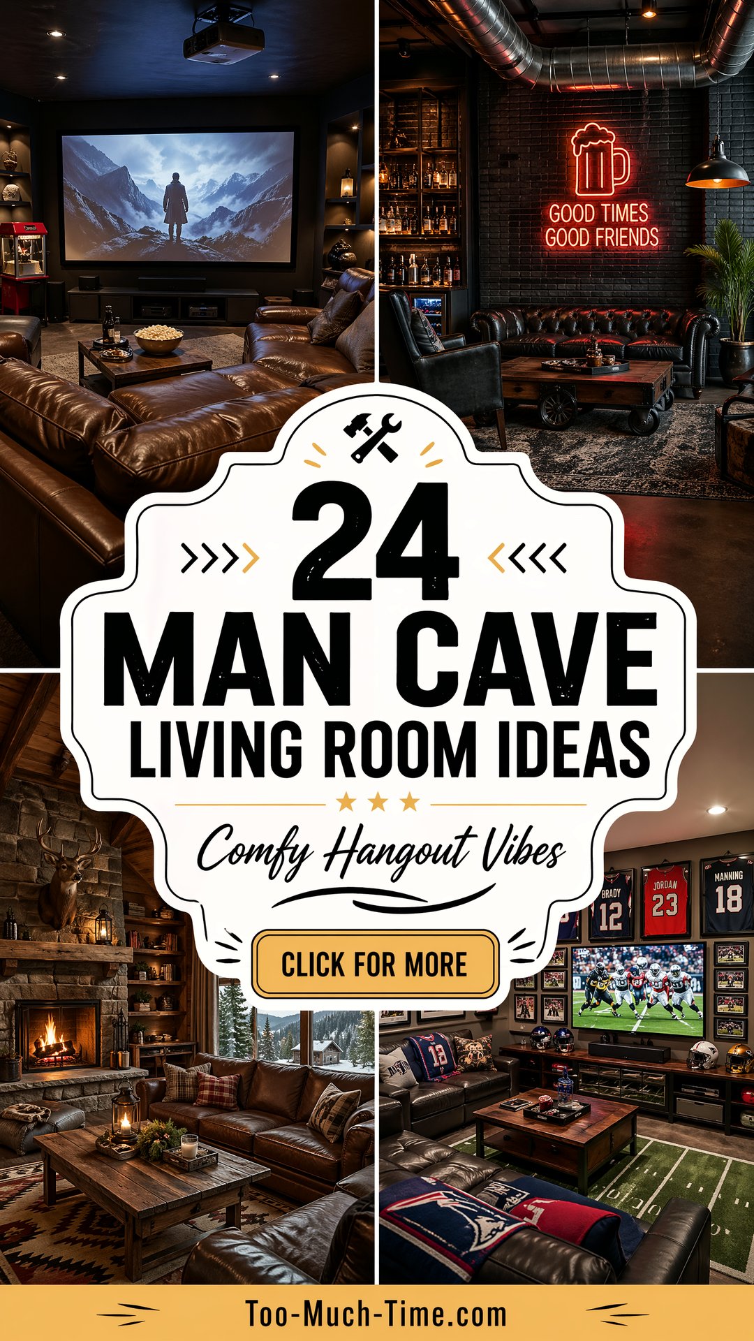 24 Man Cave Living Room Ideas for a Comfy Hangout Soon - 24 Man Cave Living Room Ideas for a Comfy Hangout Soon