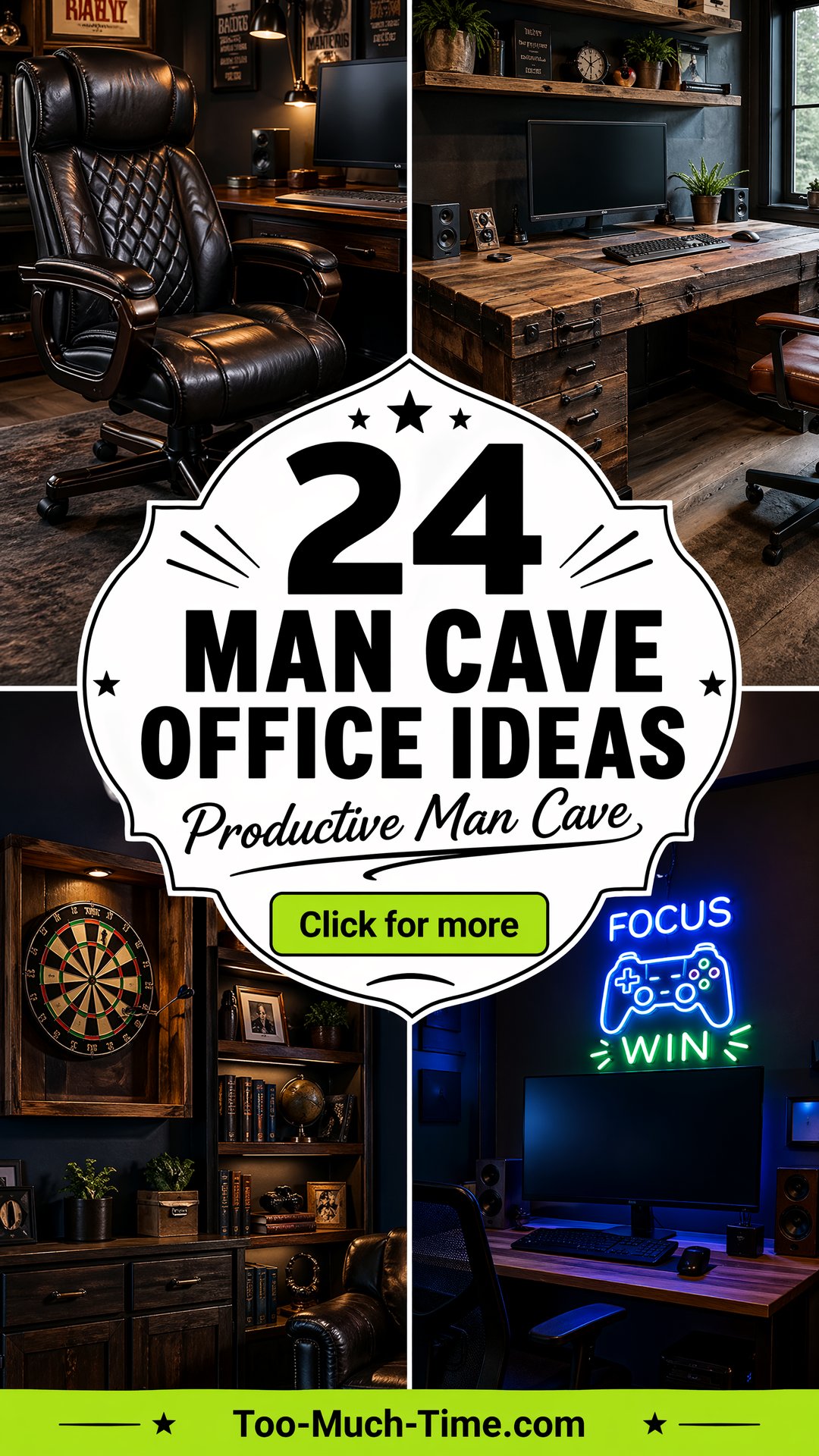 24 Man Cave Office Ideas for a Productive Workspace - 24 Man Cave Office Ideas for a Productive Workspace