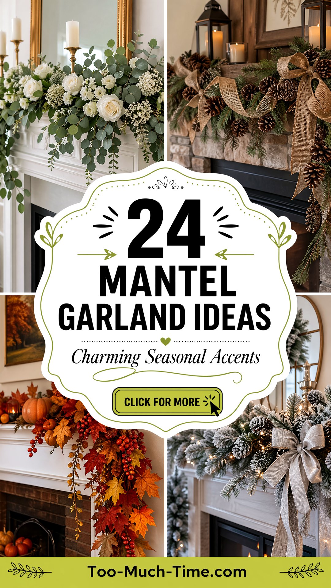 24 Mantel Garland Ideas Charming Seasonal Decor Accents - 24 Mantel Garland Ideas: Charming Seasonal Decor Accents