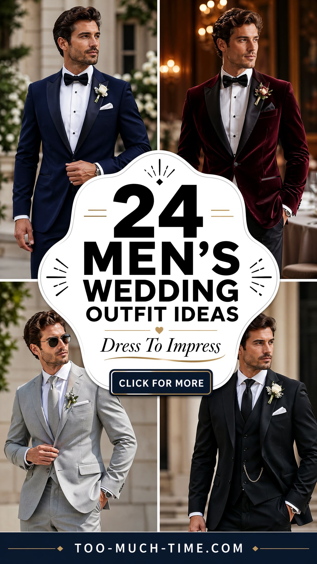 24 Mens Wedding Outfit Ideas for Modern Ceremony Style - 24 Men's Wedding Outfit Ideas for Modern Ceremony Style