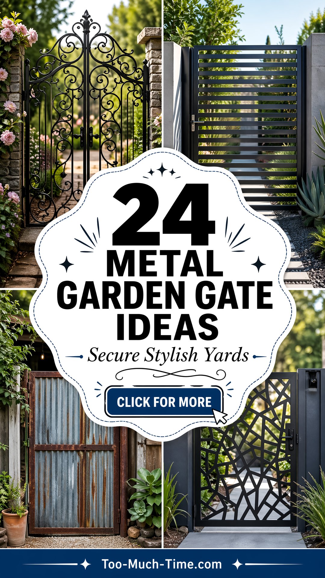 24 Metal Garden Gate Ideas for Stylish Secure Entrances - 24 Metal Garden Gate Ideas for Stylish Secure Entrances