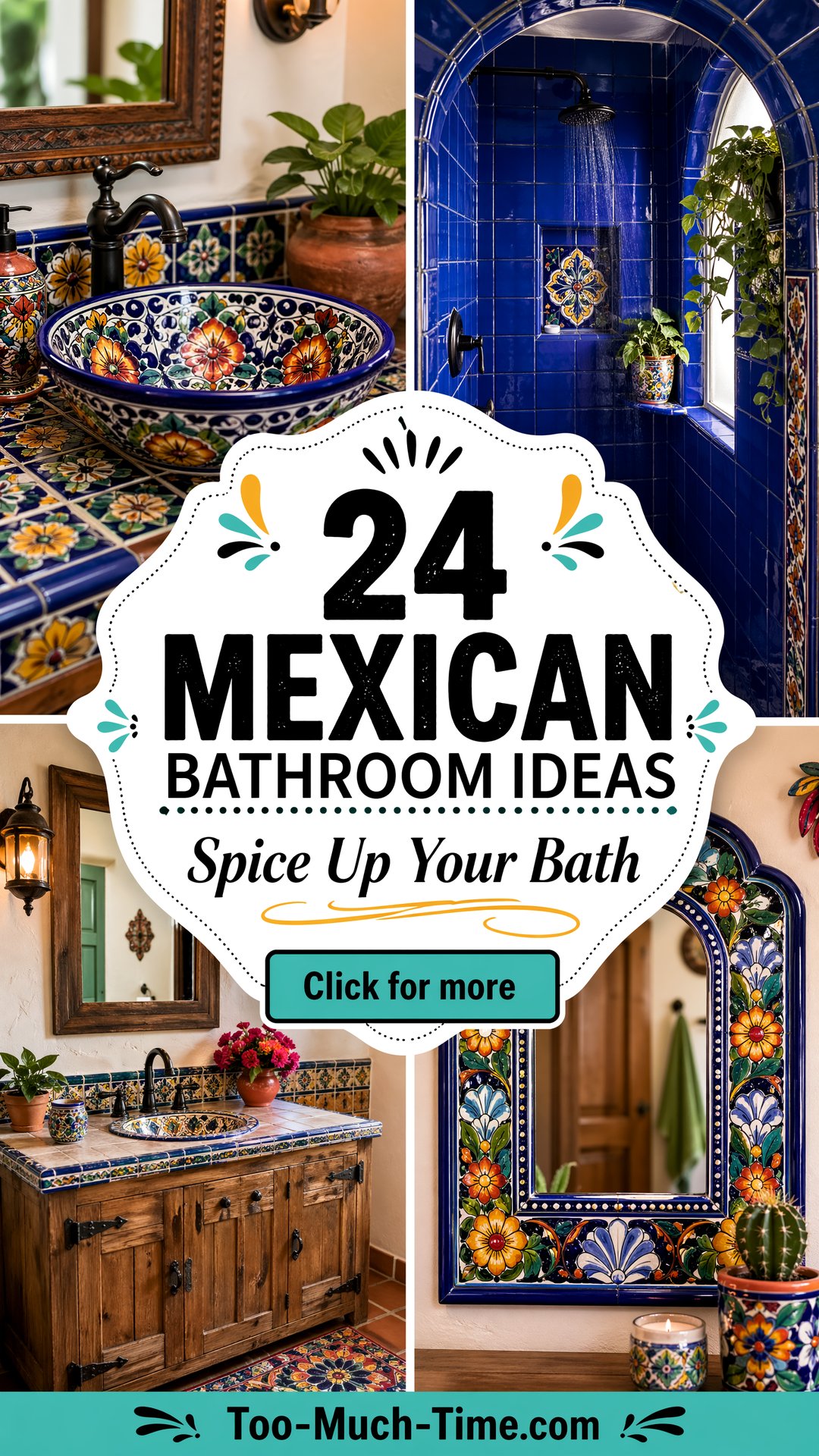 24 Mexican Bathroom Ideas to Brighten Daily Routines - 24 Mexican Bathroom Ideas to Brighten Daily Routines
