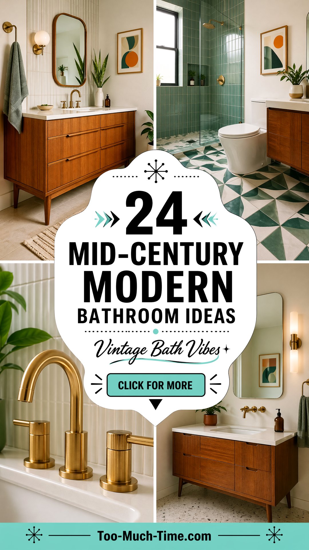 24 Mid-century Modern Bathroom Ideas to Refresh Spaces - 24 Mid-century Modern Bathroom Ideas to Refresh Spaces