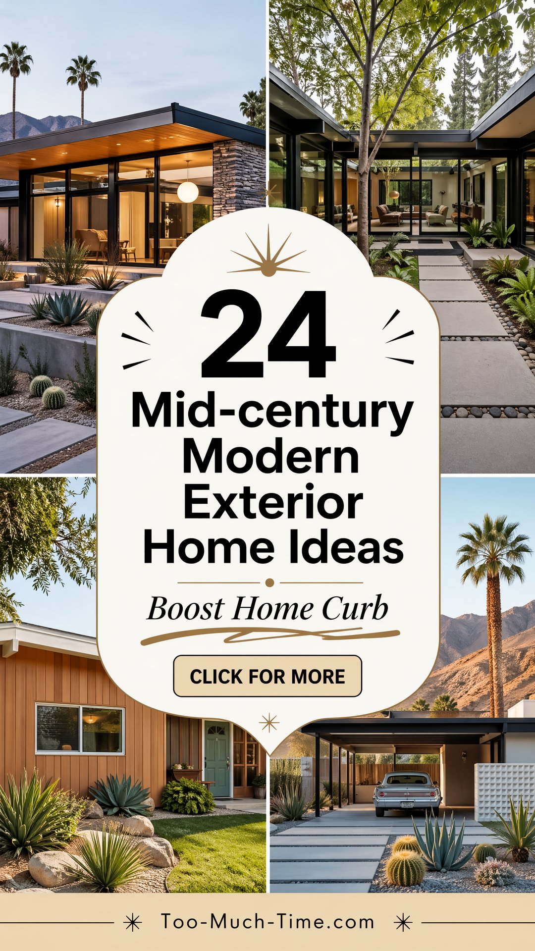 24 Mid-century Modern Exterior Home Ideas to Boost Curb - 24 Mid-century Modern Exterior Home Ideas to Boost Curb