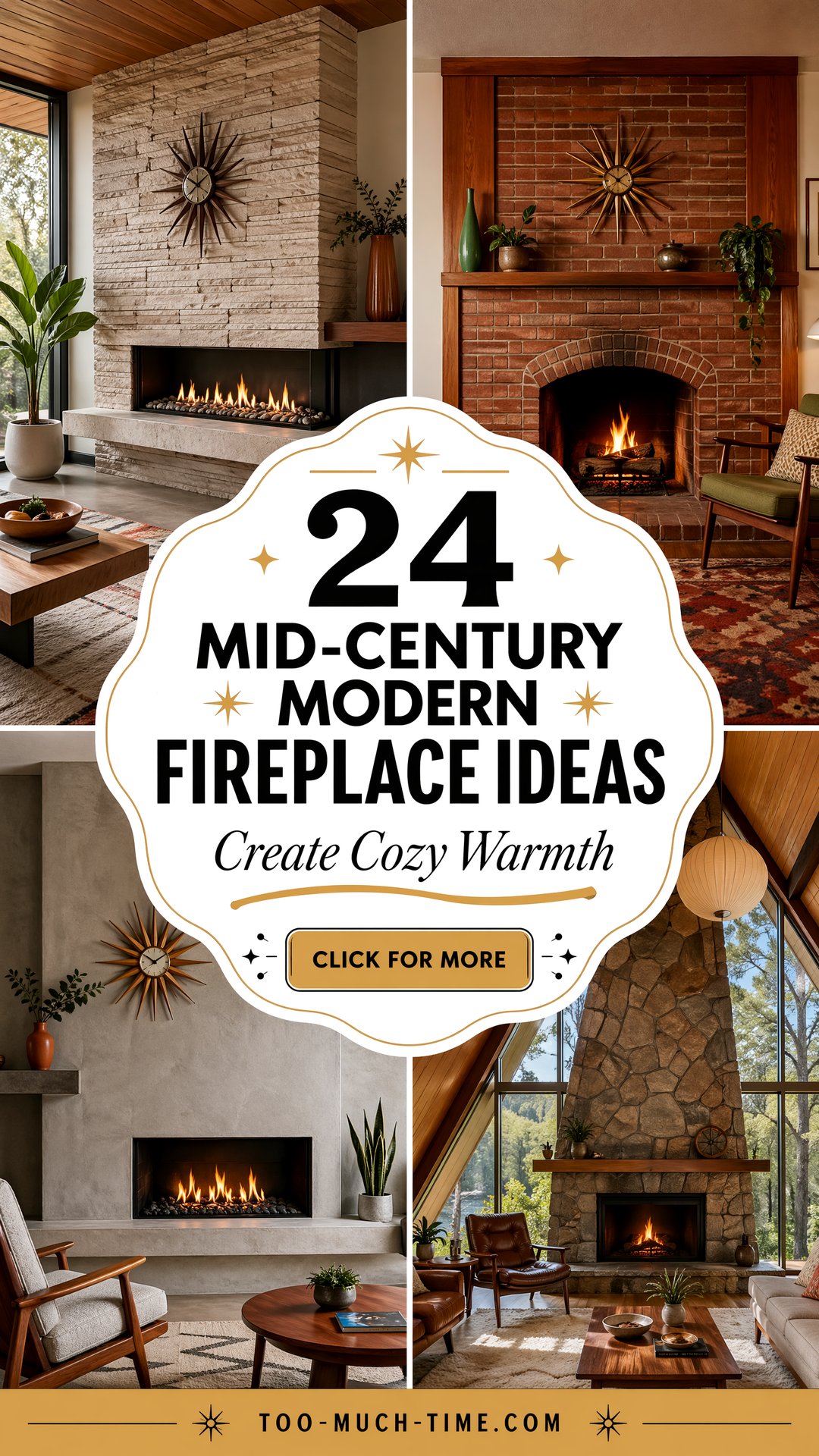 24 Mid-century Modern Fireplace Ideas to Create Warmth - 24 Mid-century Modern Fireplace Ideas to Create Warmth