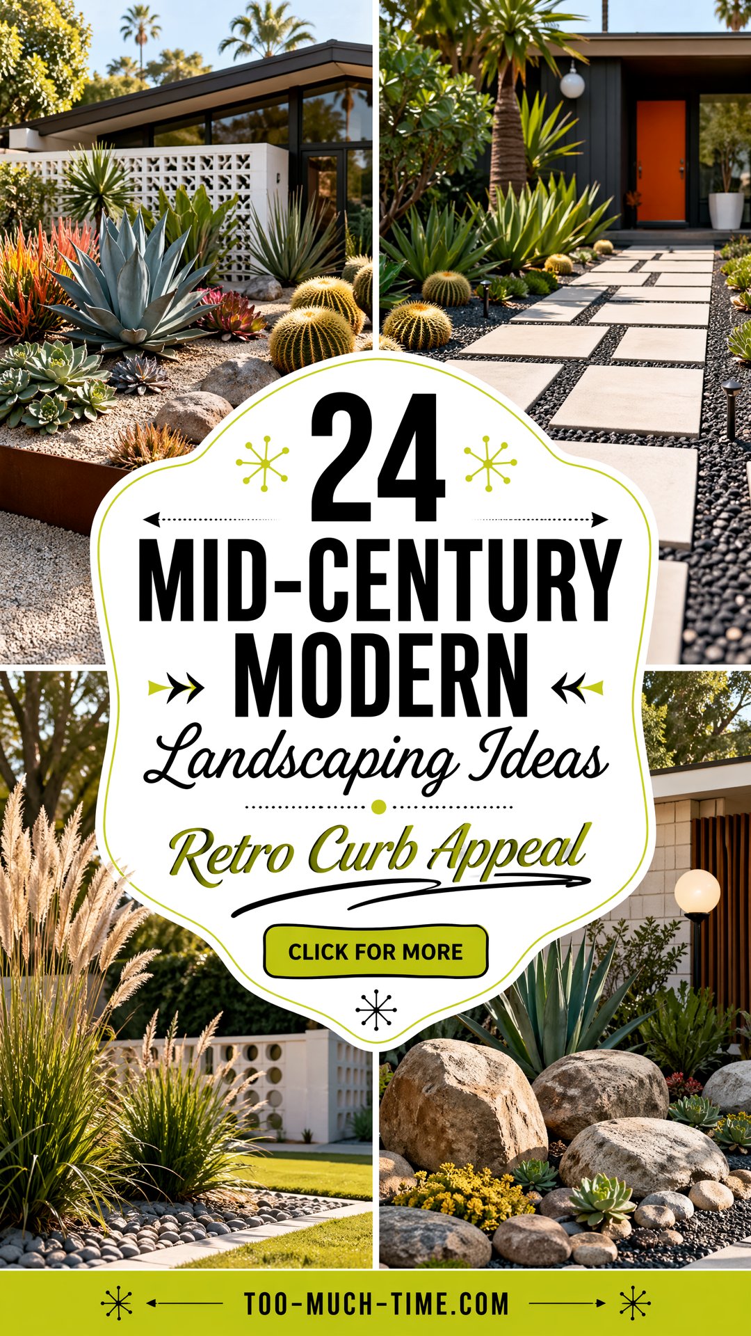 24 Mid-century Modern Landscaping Ideas for Curb Appeal - 24 Mid-century Modern Landscaping Ideas for Curb Appeal