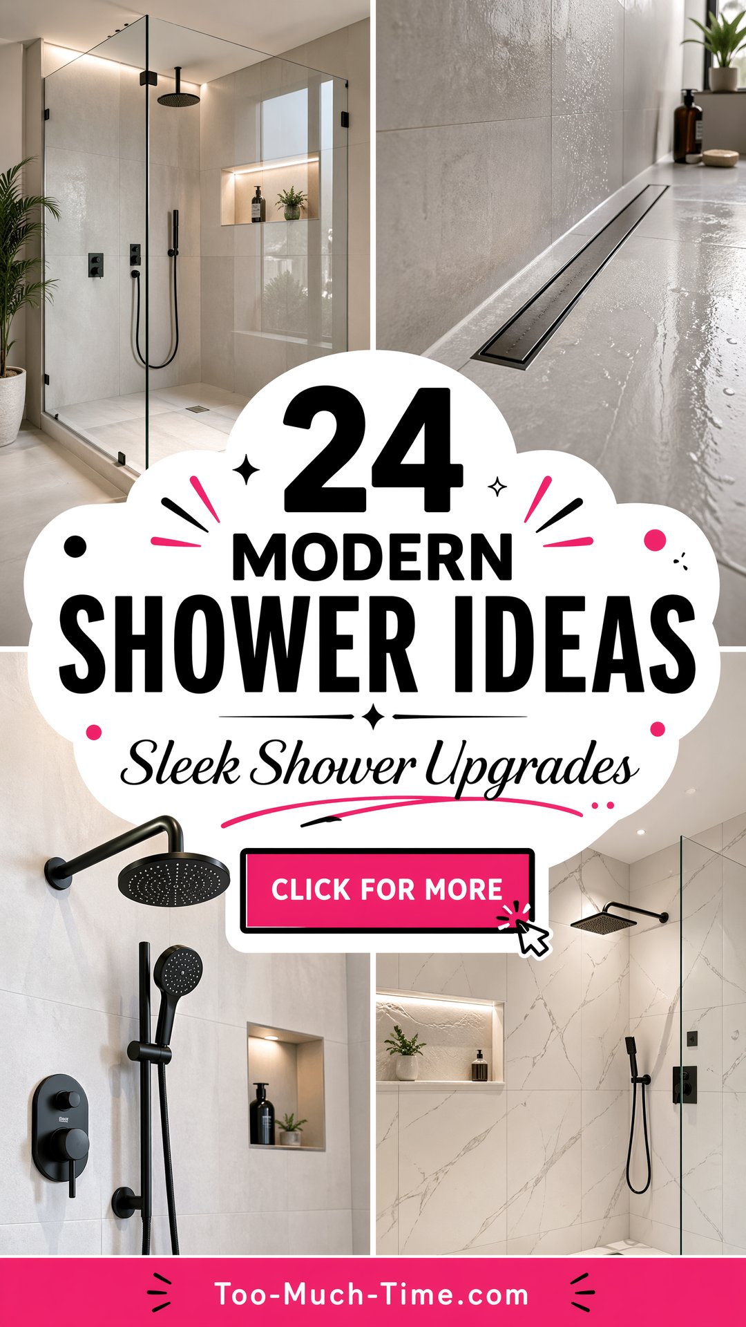 24 Modern Shower Ideas for Sleek Easy-clean Showers - 24 Modern Shower Ideas for Sleek, Easy-clean Showers
