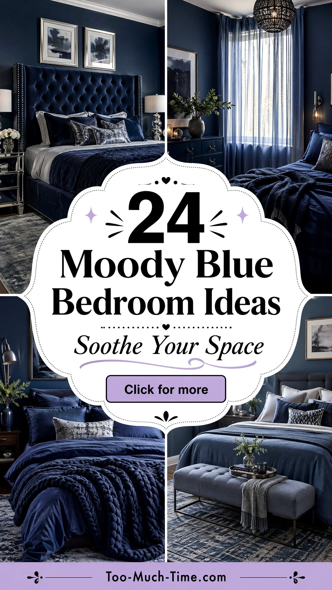 24 Moody Blue Bedroom Ideas to Calm and Inspire Today - 24 Moody Blue Bedroom Ideas to Calm and Inspire Today
