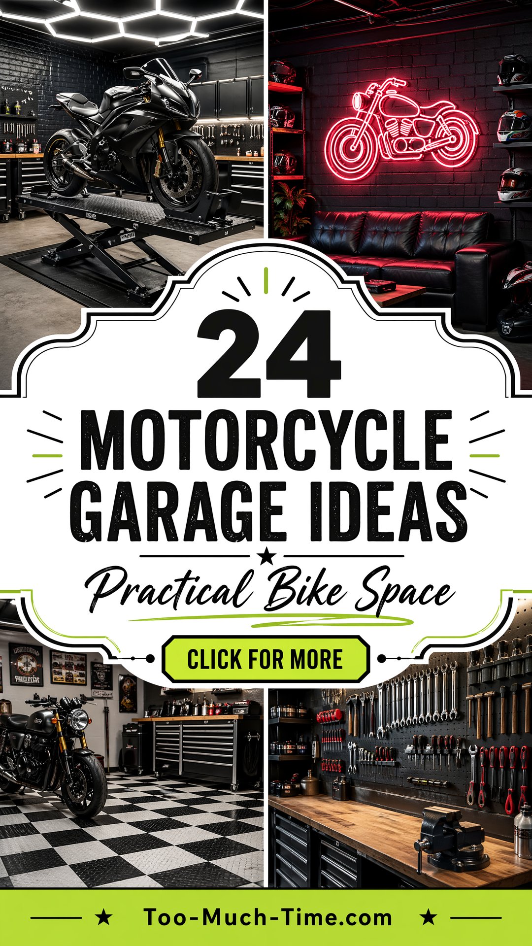 24 Motorcycle Garage Ideas for a Practical Space Today - 24 Motorcycle Garage Ideas for a Practical Space Today