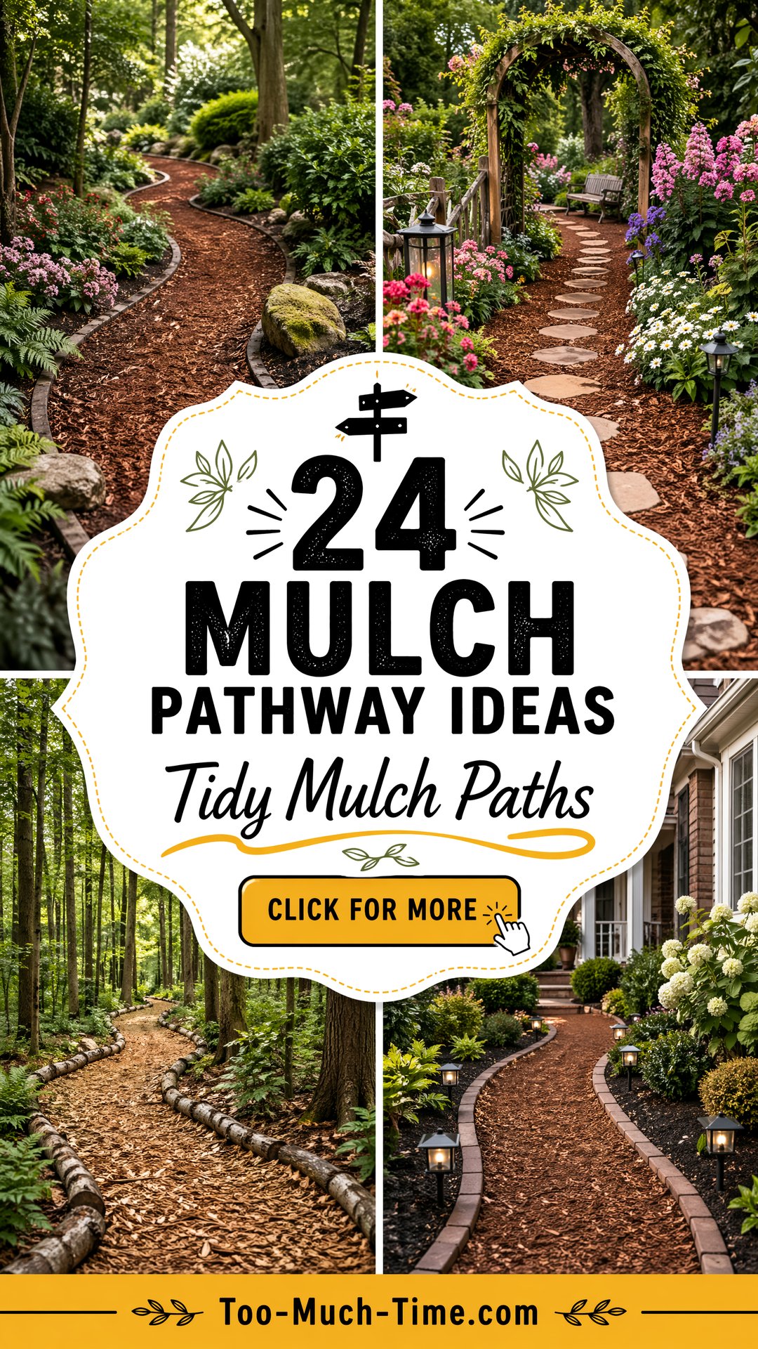 24 Mulch Pathway Ideas for a Tidy Mulch Pathway Look - 24 Mulch Pathway Ideas for a Tidy Mulch Pathway Look