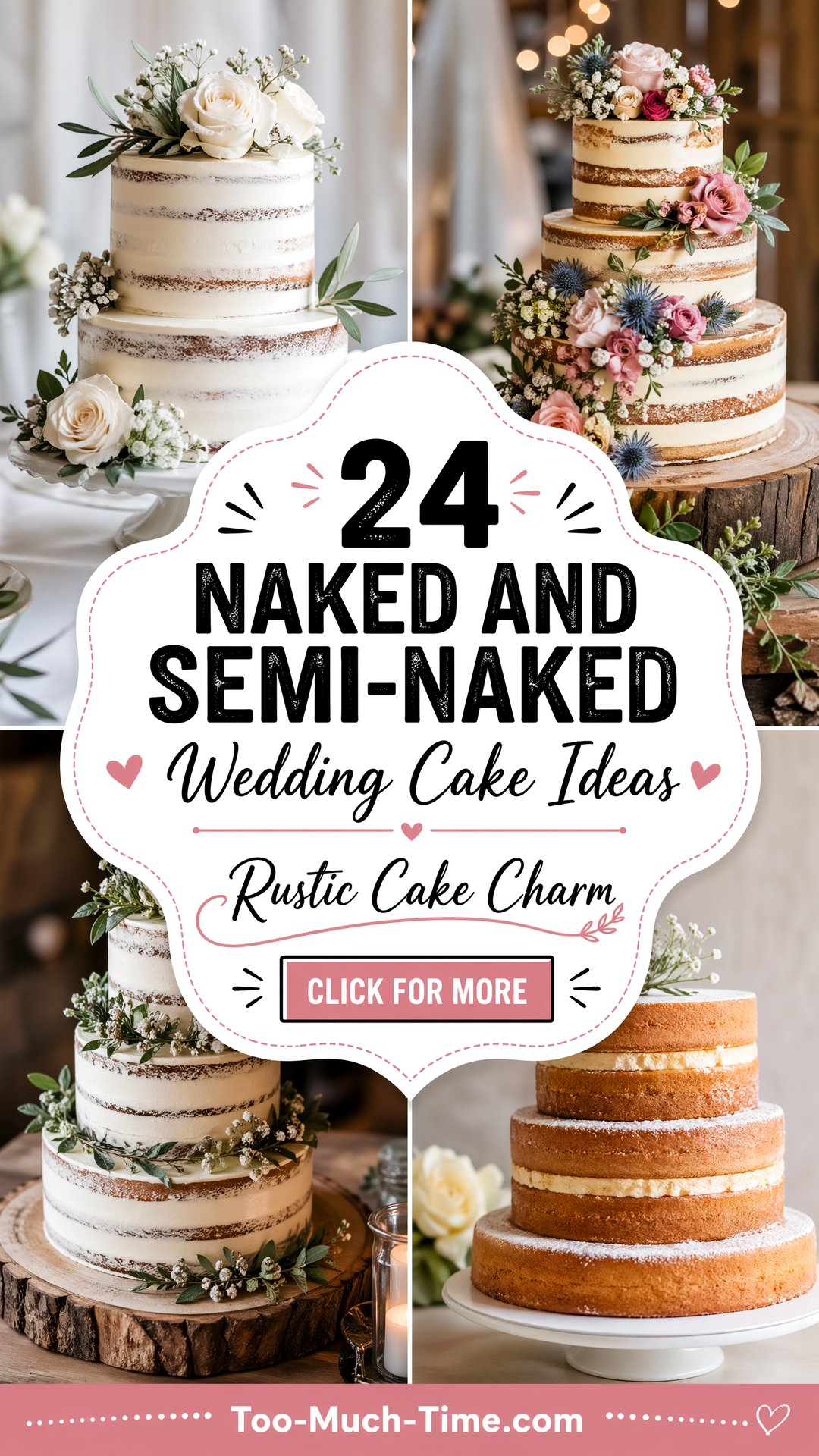 24 Naked and Semi-naked Wedding Cake Ideas for Weddings - 24 Naked and Semi-naked Wedding Cake Ideas for Weddings