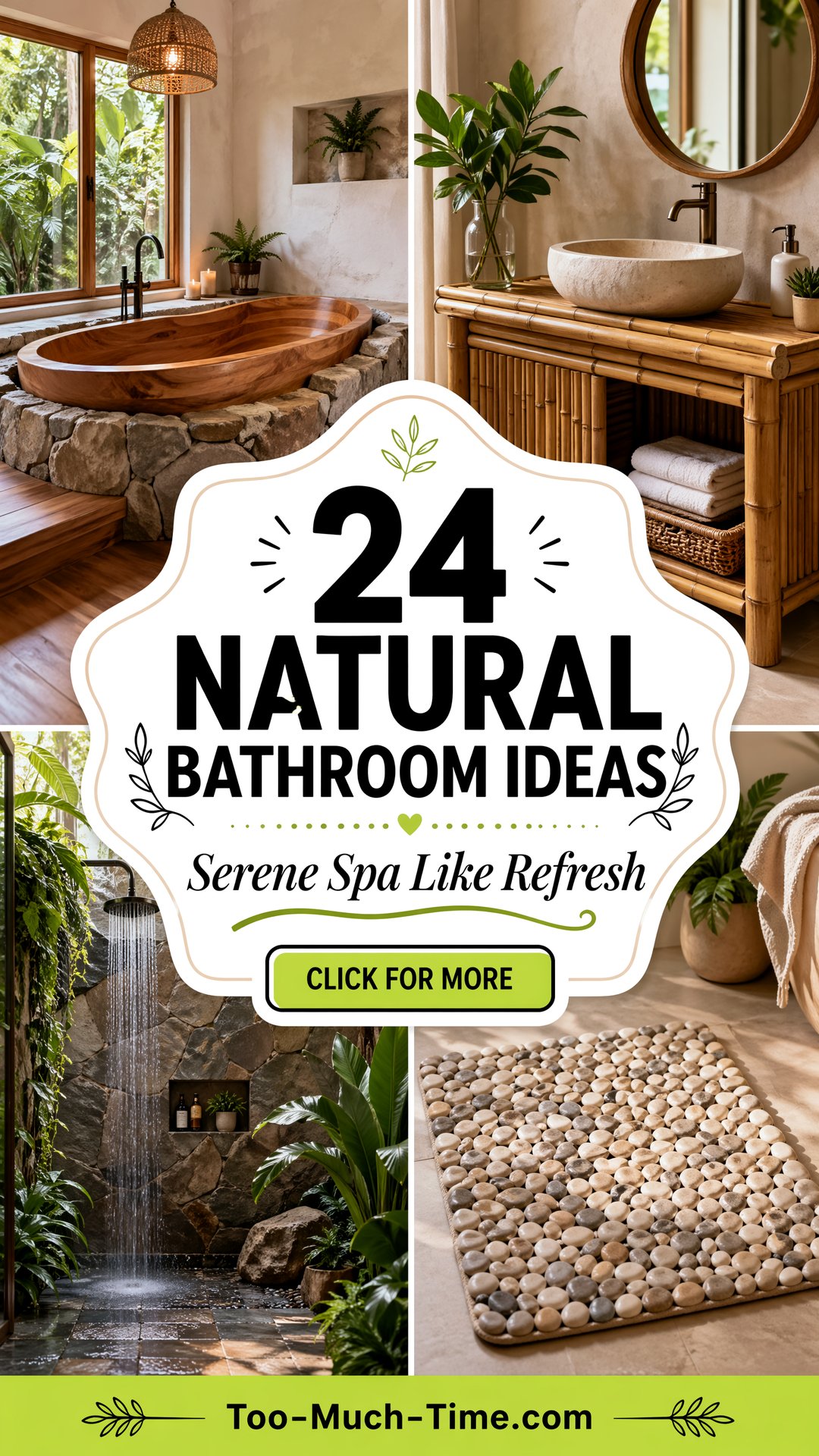 24 Natural Bathroom Ideas for Serene Spa-like Refresh - 24 Natural Bathroom Ideas for Serene, Spa-like Refresh