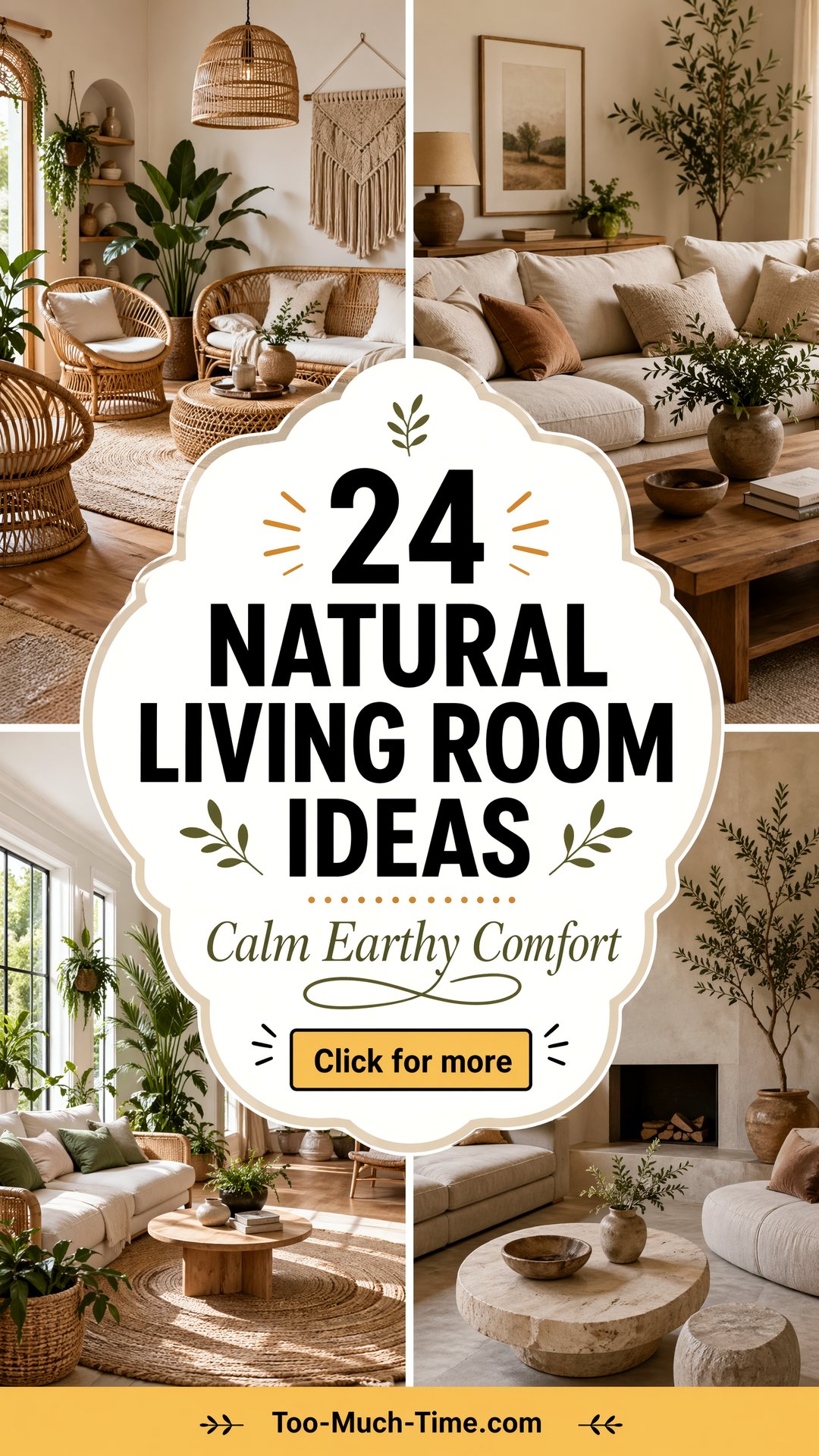 24 Natural Living Room Ideas for Calm Earthy Comfort - 24 Natural Living Room Ideas for Calm, Earthy Comfort