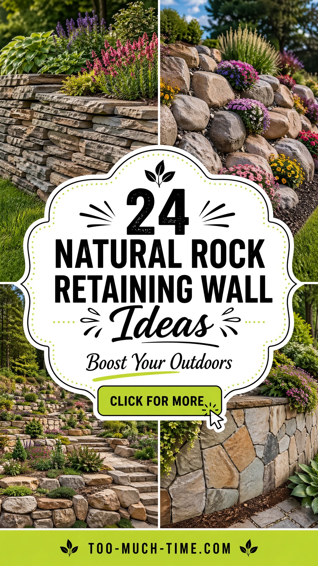 24 Natural Rock Retaining Wall Ideas to Boost Outdoors - 24 Natural Rock Retaining Wall Ideas to Boost Outdoors