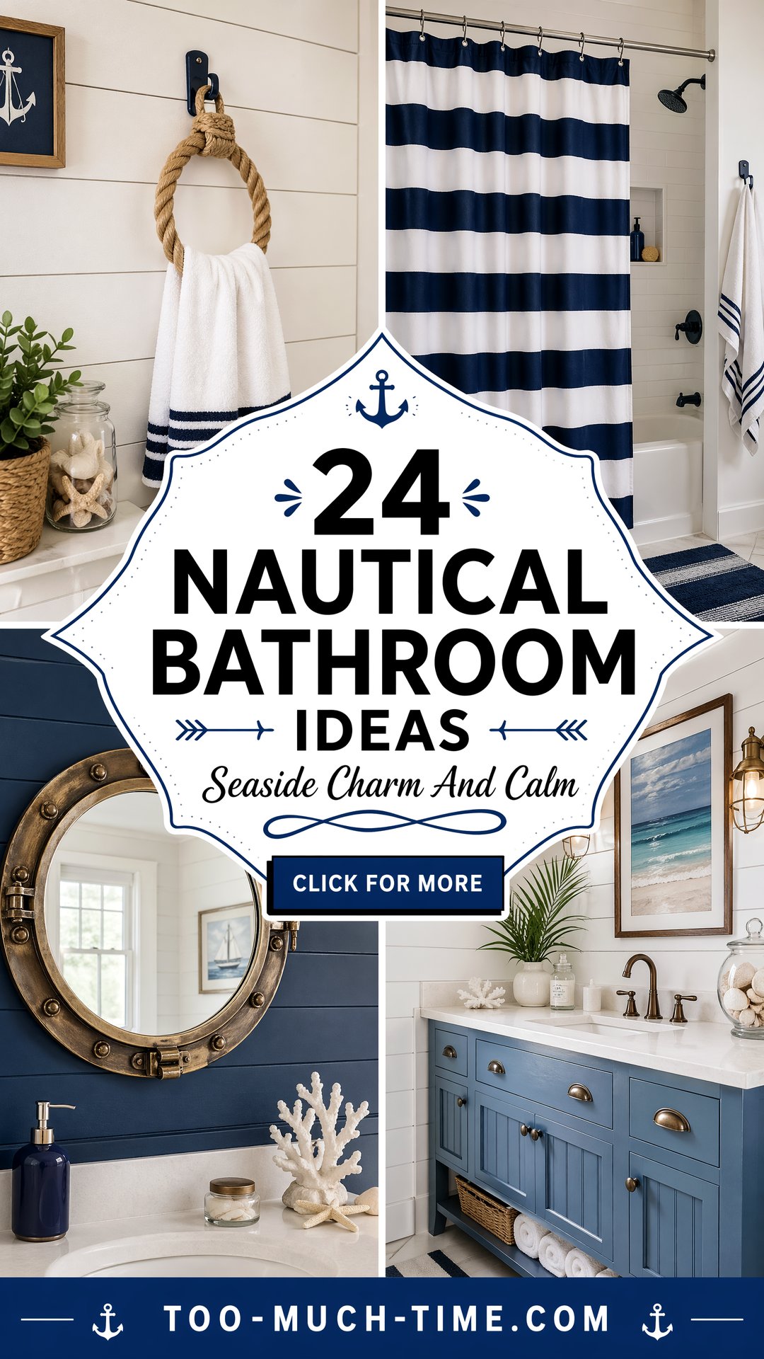 24 Nautical Bathroom Ideas for Seaside Charm and Calm - 24 Nautical Bathroom Ideas for Seaside Charm and Calm