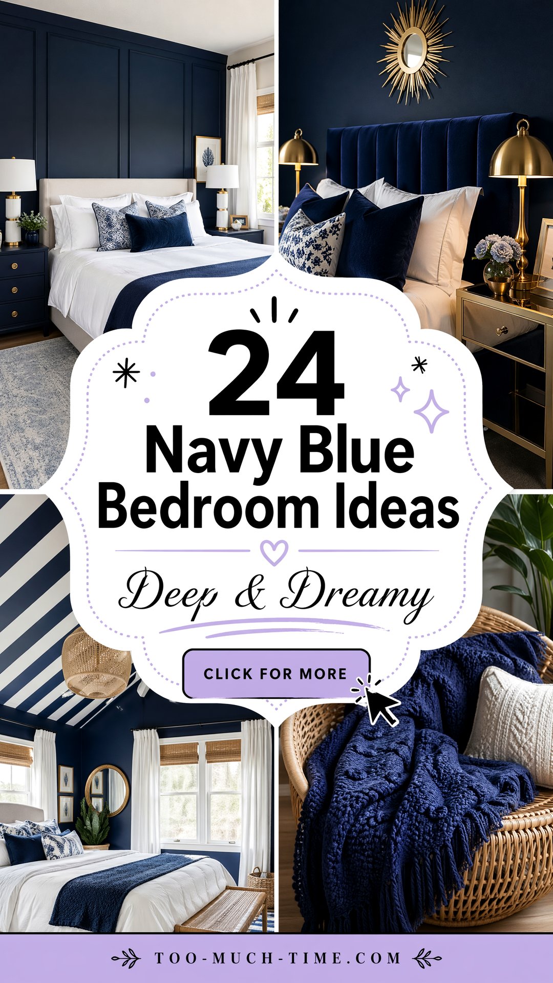 24 Navy Blue Bedroom Ideas for Cozy Chic Sleep Spaces - 24 Navy Blue Bedroom Ideas for Cozy, Chic Sleep Spaces