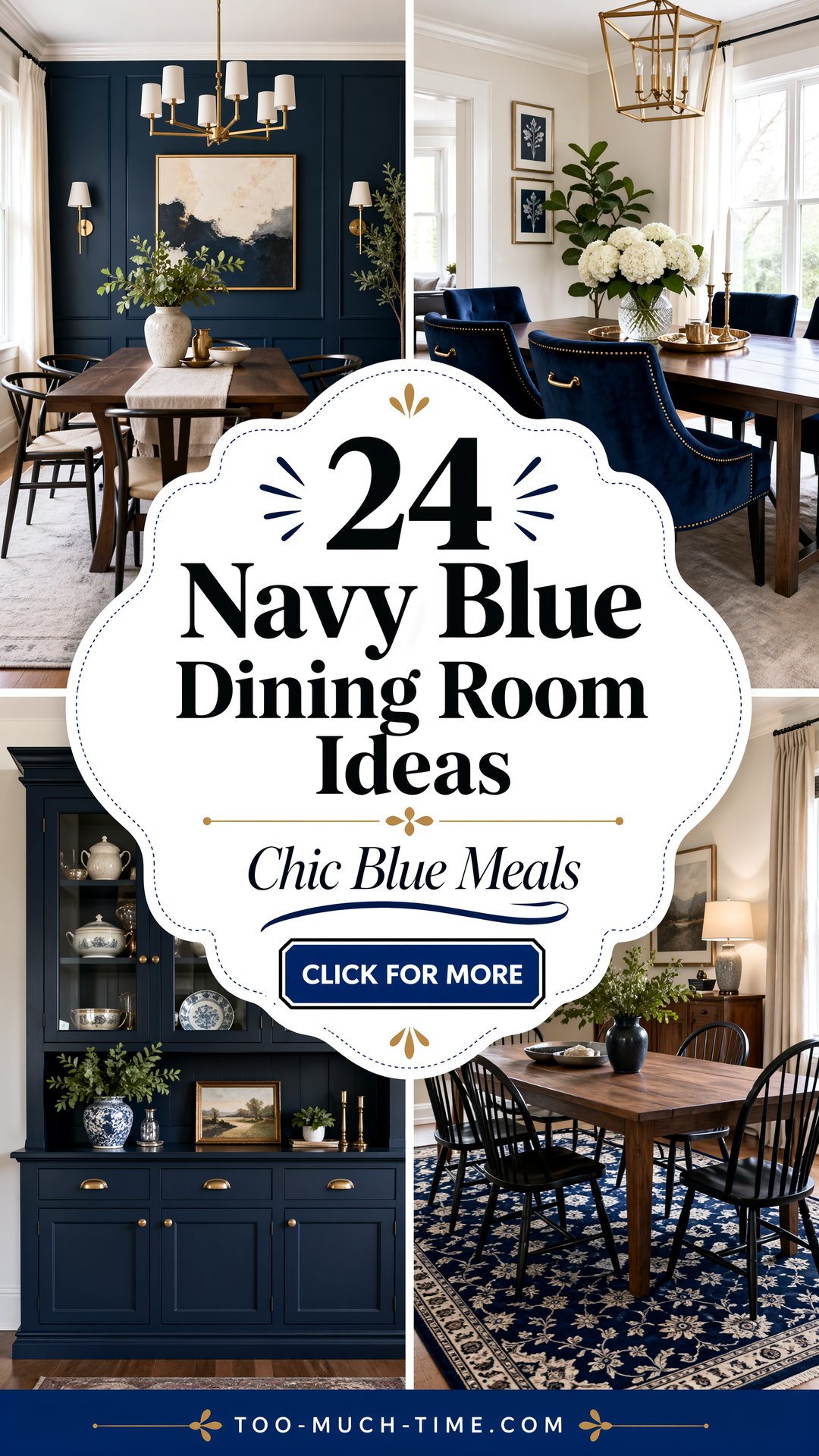 24 Navy Blue Dining Room Ideas for Chic Meals At Home - 24 Navy Blue Dining Room Ideas for Chic Meals At Home