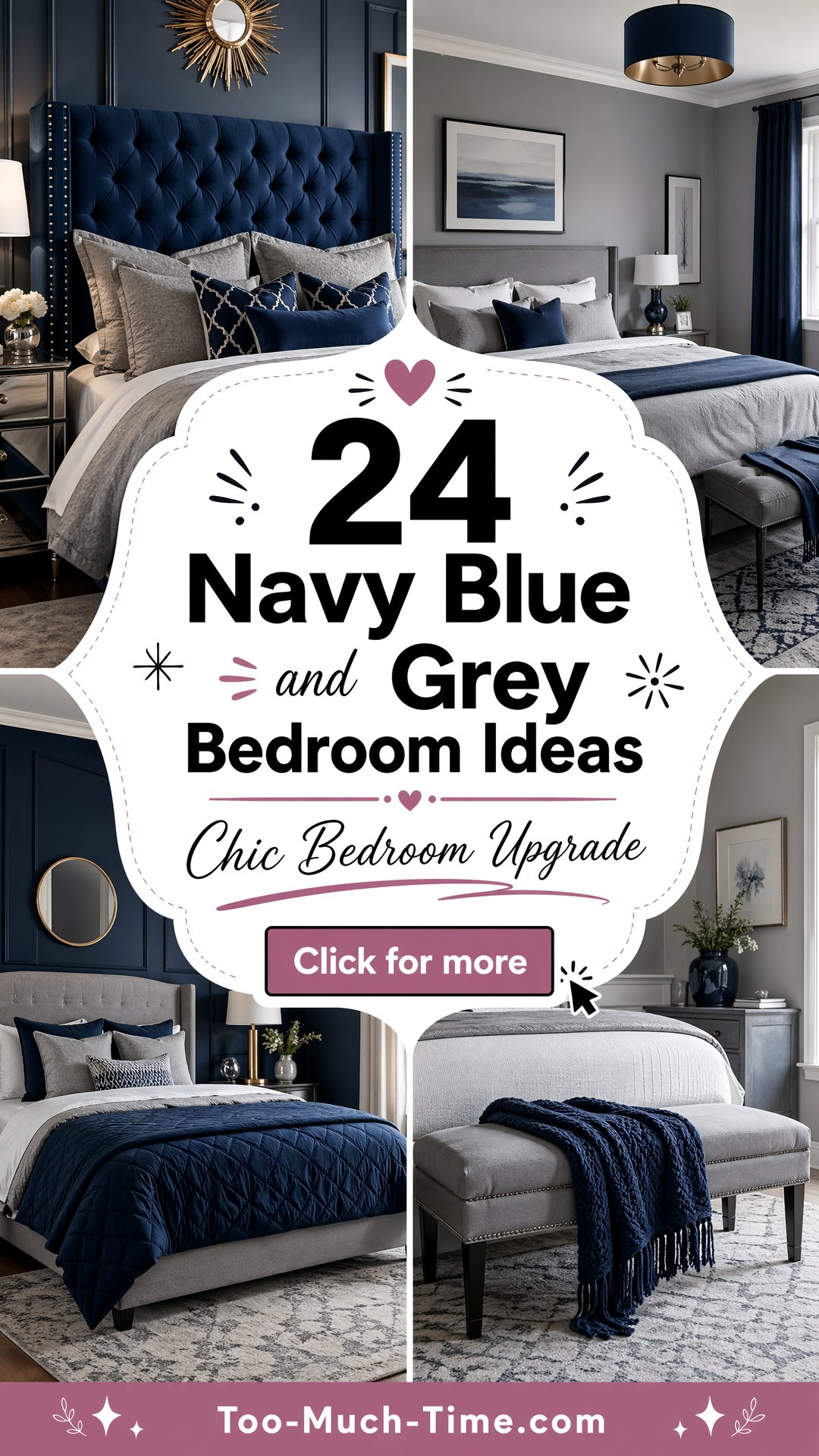 24 Navy Blue and Grey Bedroom Ideas for Chic Upgrade - 24 Navy Blue and Grey Bedroom Ideas for Chic Upgrade