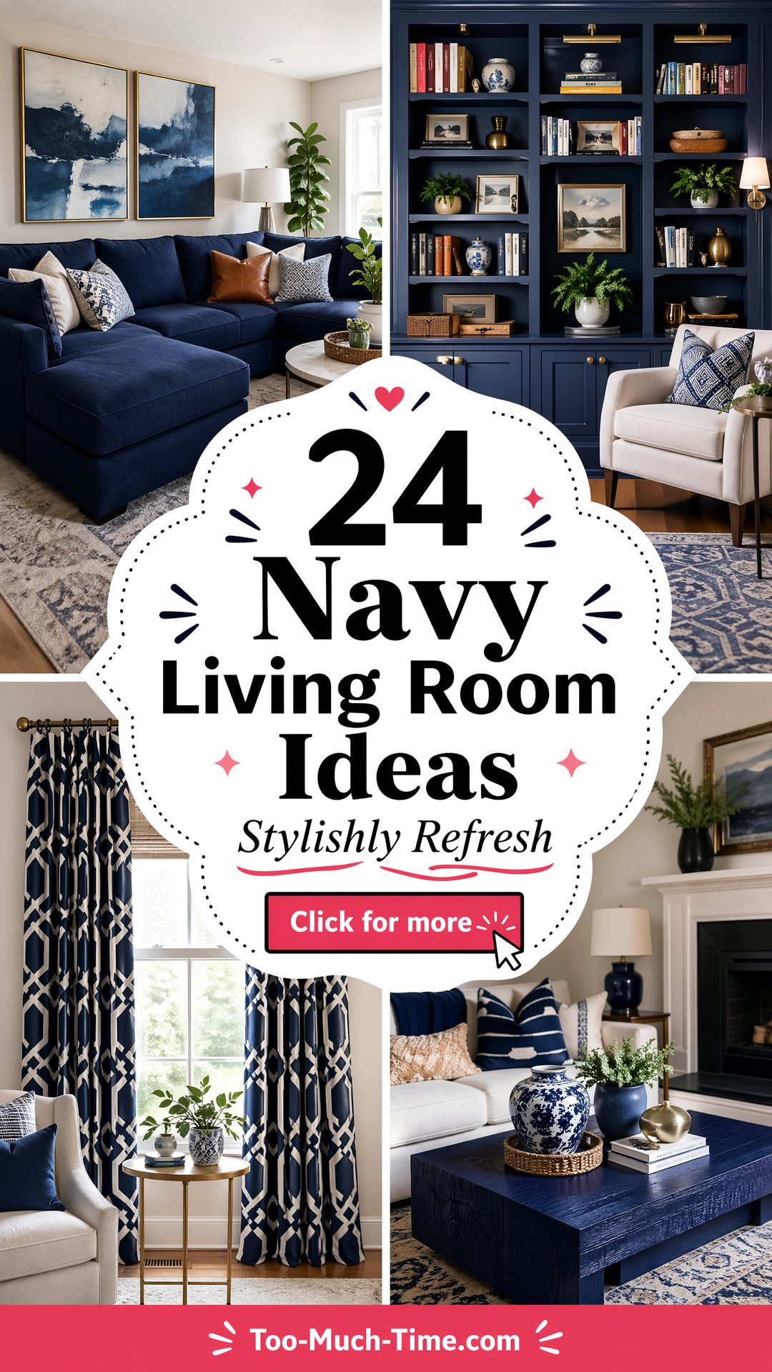 24 Navy Living Room Ideas to Stylishly Refresh - 24 Navy Living Room Ideas to Stylishly Refresh