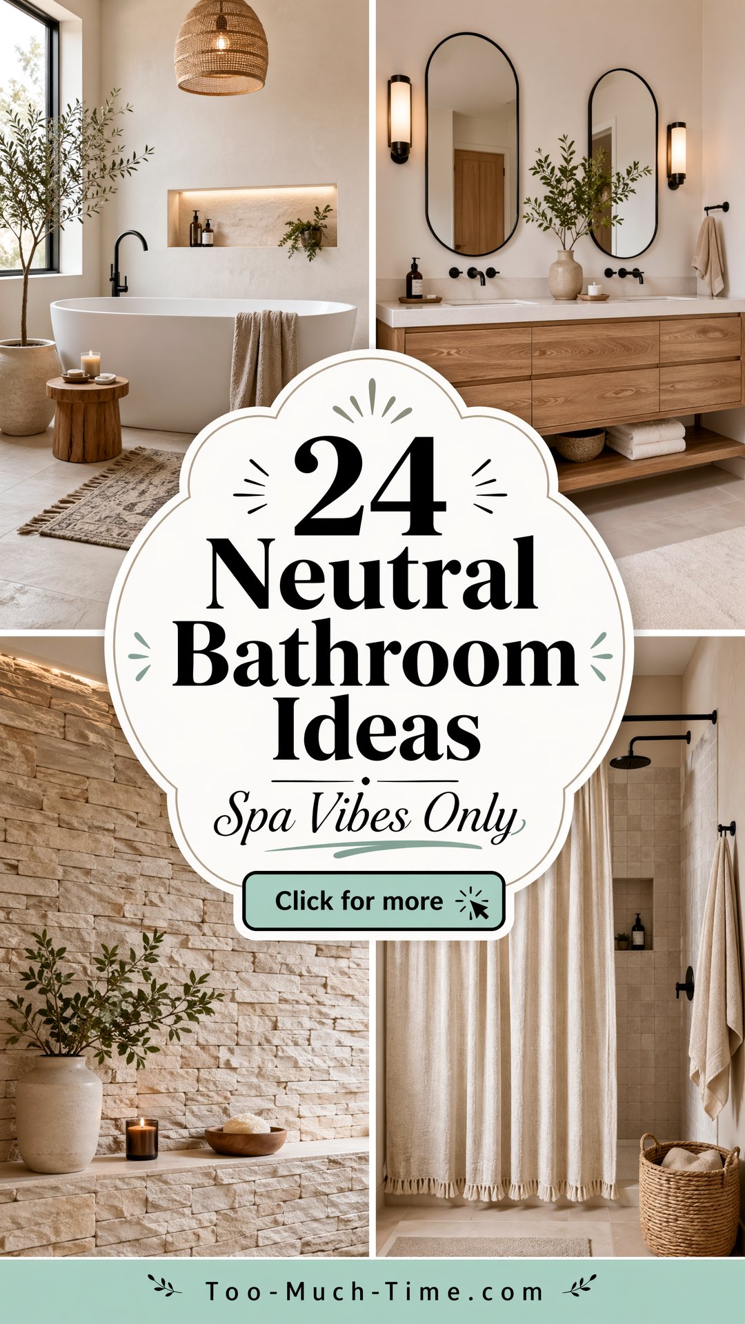 24 Neutral Bathroom Ideas for Spa-like Vibes Indoors - 24 Neutral Bathroom Ideas for Spa-like Vibes Indoors