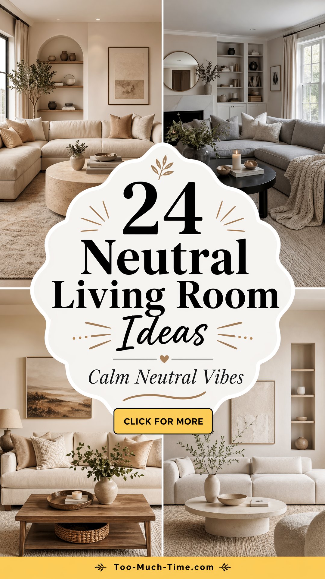 24 Neutral Living Room Ideas for Calm Gatherings Indoors - 24 Neutral Living Room Ideas for Calm Gatherings Indoors