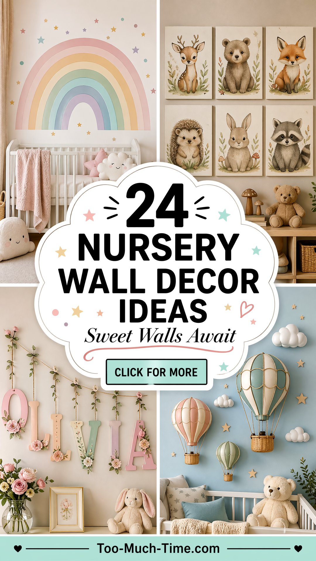 24 Nursery Wall Decor Ideas Cute Kid-friendly Decor - 24 Nursery Wall Decor Ideas: Cute, Kid-friendly Decor