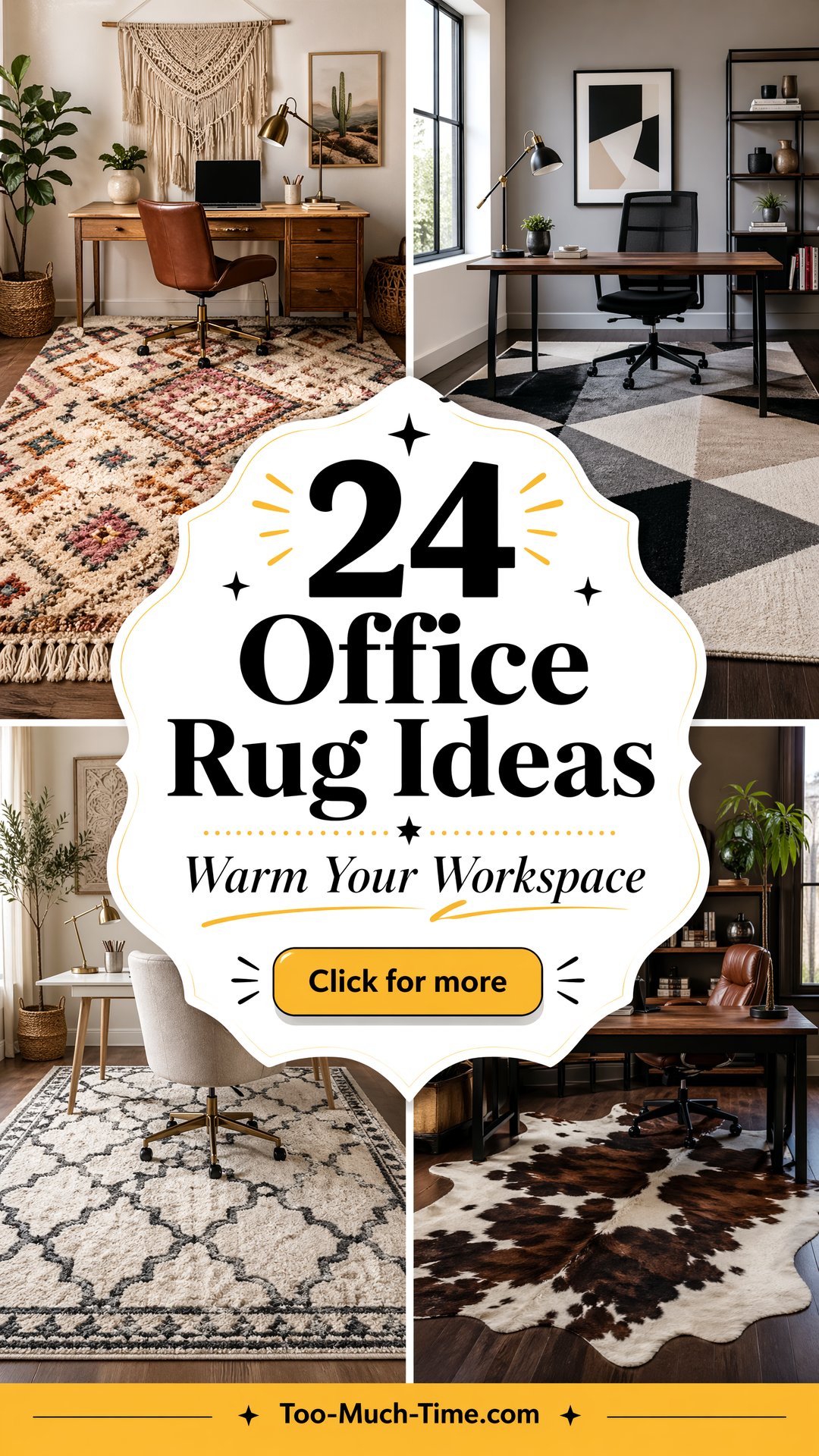 24 Office Rug Ideas to Warm Up Your Workspace Area - 24 Office Rug Ideas to Warm Up Your Workspace Area