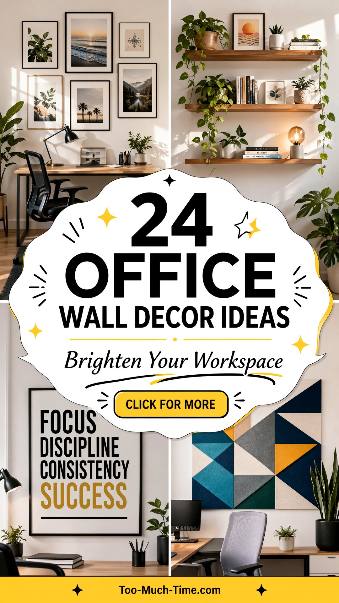 24 Office Wall Decor Ideas to Brighten Your Workspace - 24 Office Wall Decor Ideas to Brighten Your Workspace