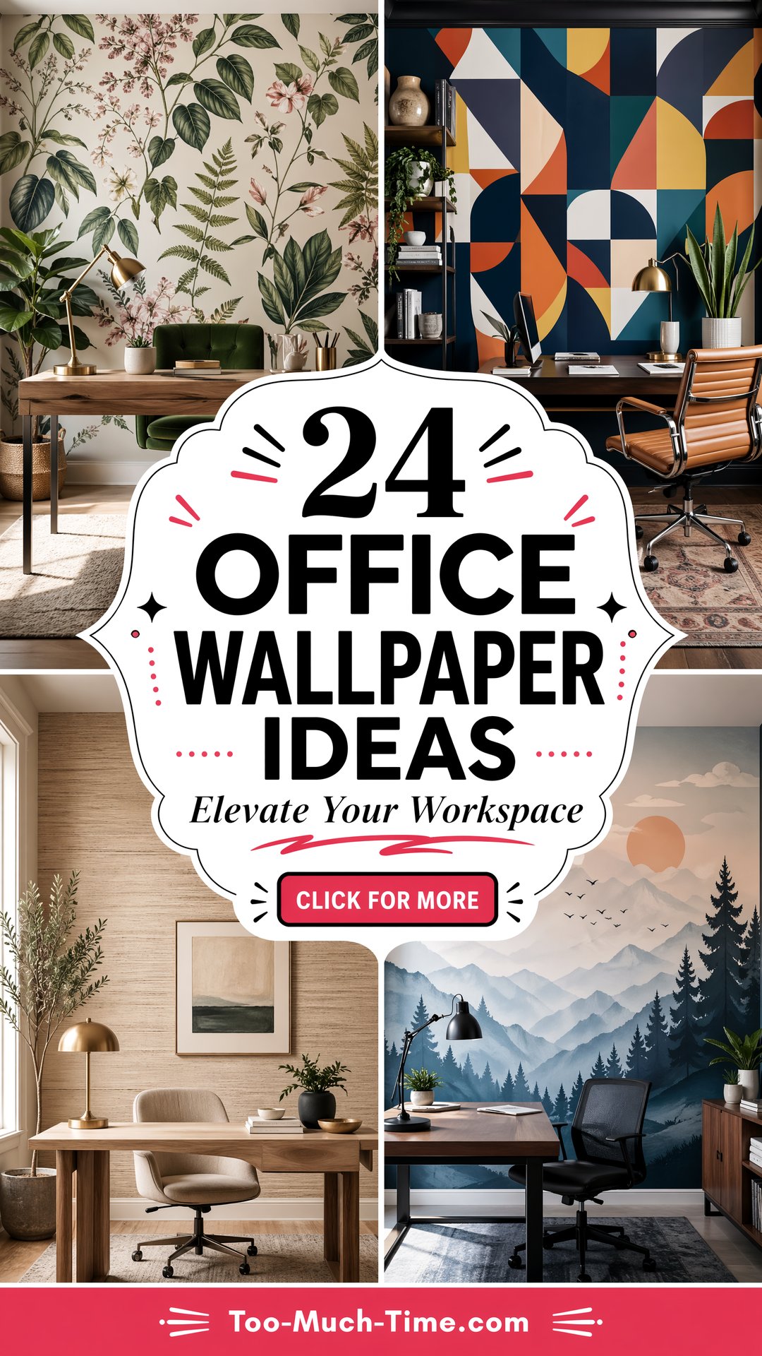 24 Office Wallpaper Ideas to Elevate Your Workspace - 24 Office Wallpaper Ideas to Elevate Your Workspace