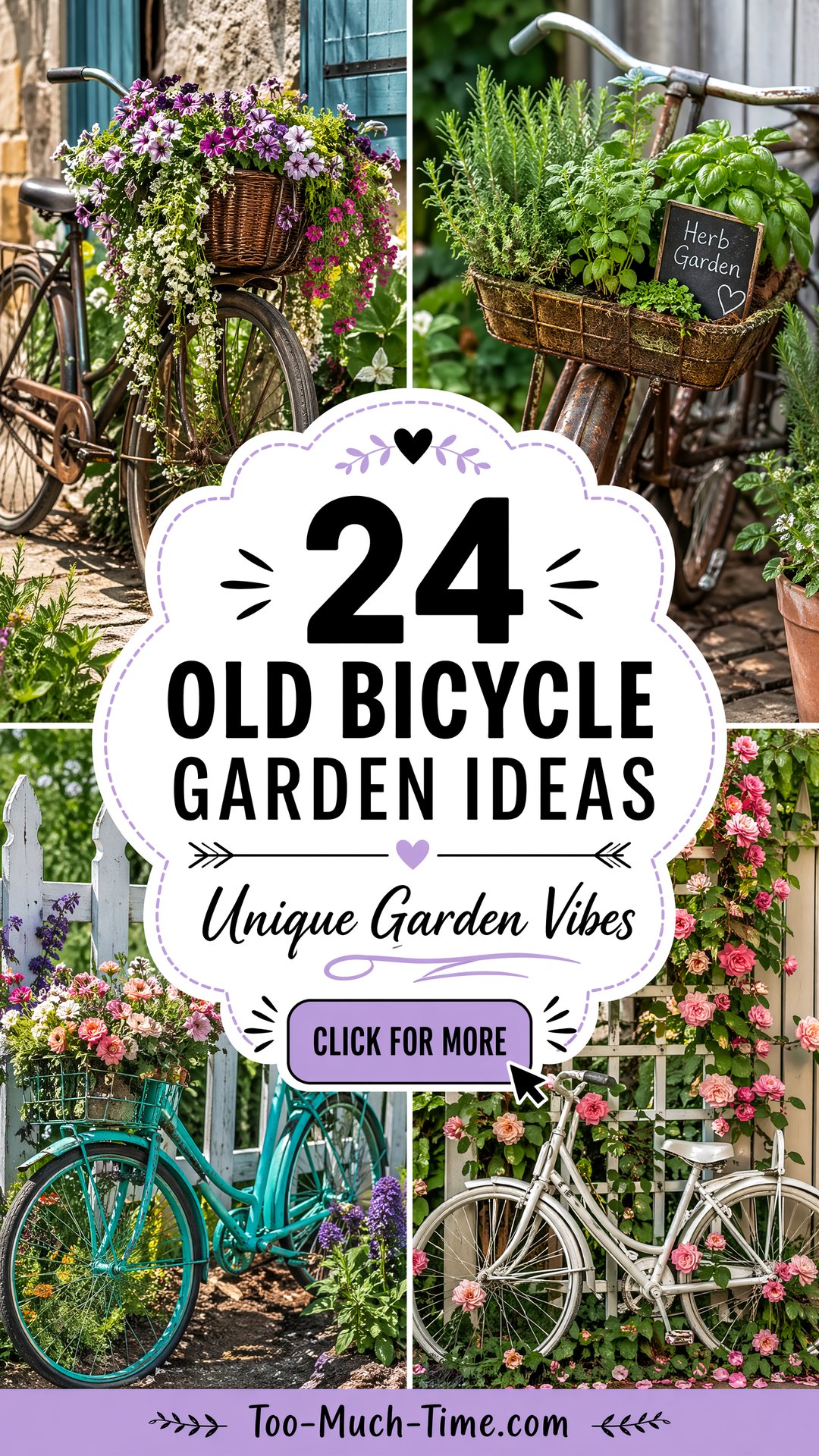 24 Old Bicycle Garden Ideas for Unique Garden Vibes - 24 Old Bicycle Garden Ideas for Unique Garden Vibes