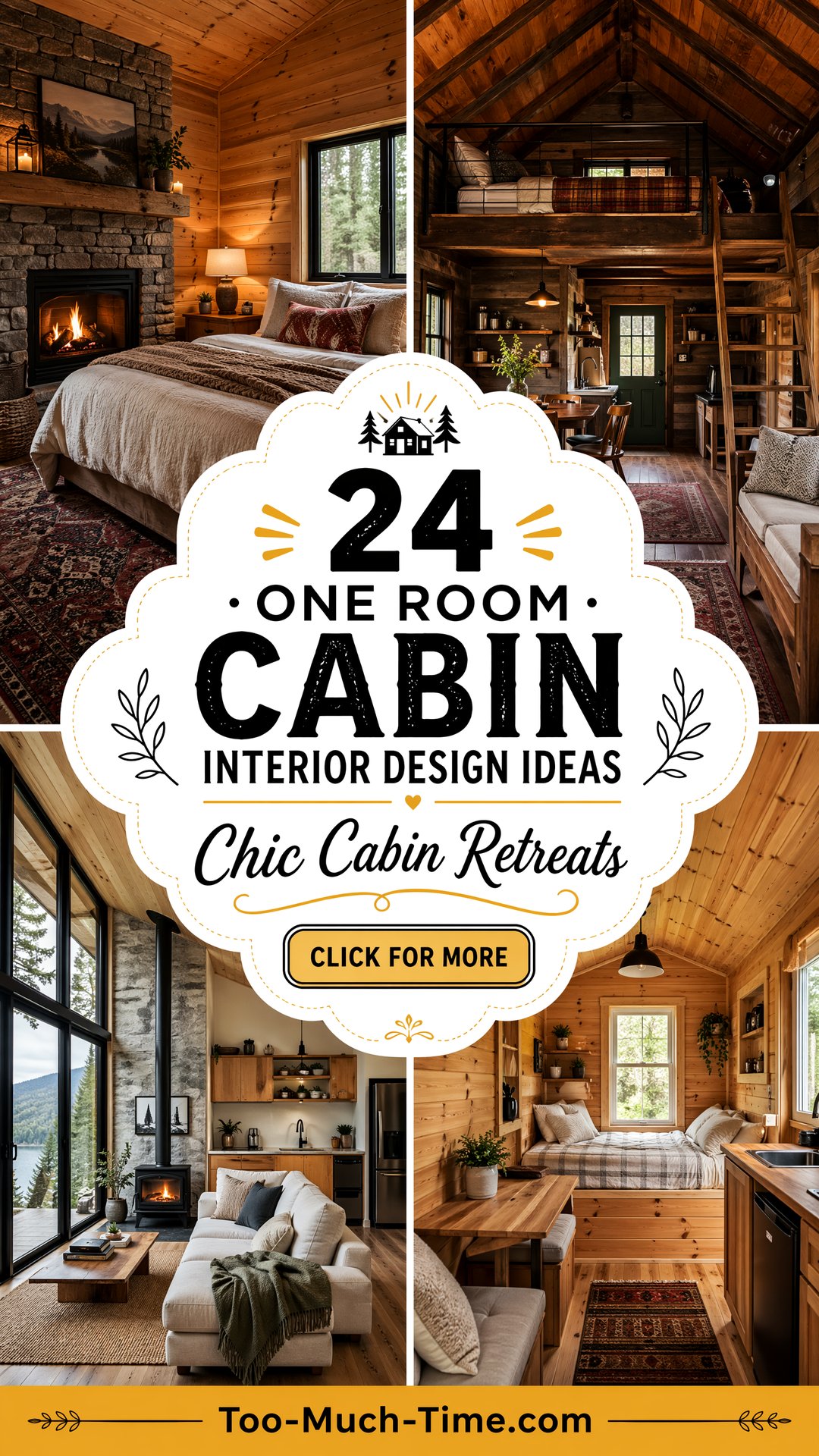 24 One Room Cabin Interior Design Ideas for Cabin Chic - 24 One Room Cabin Interior Design Ideas for Cabin Chic
