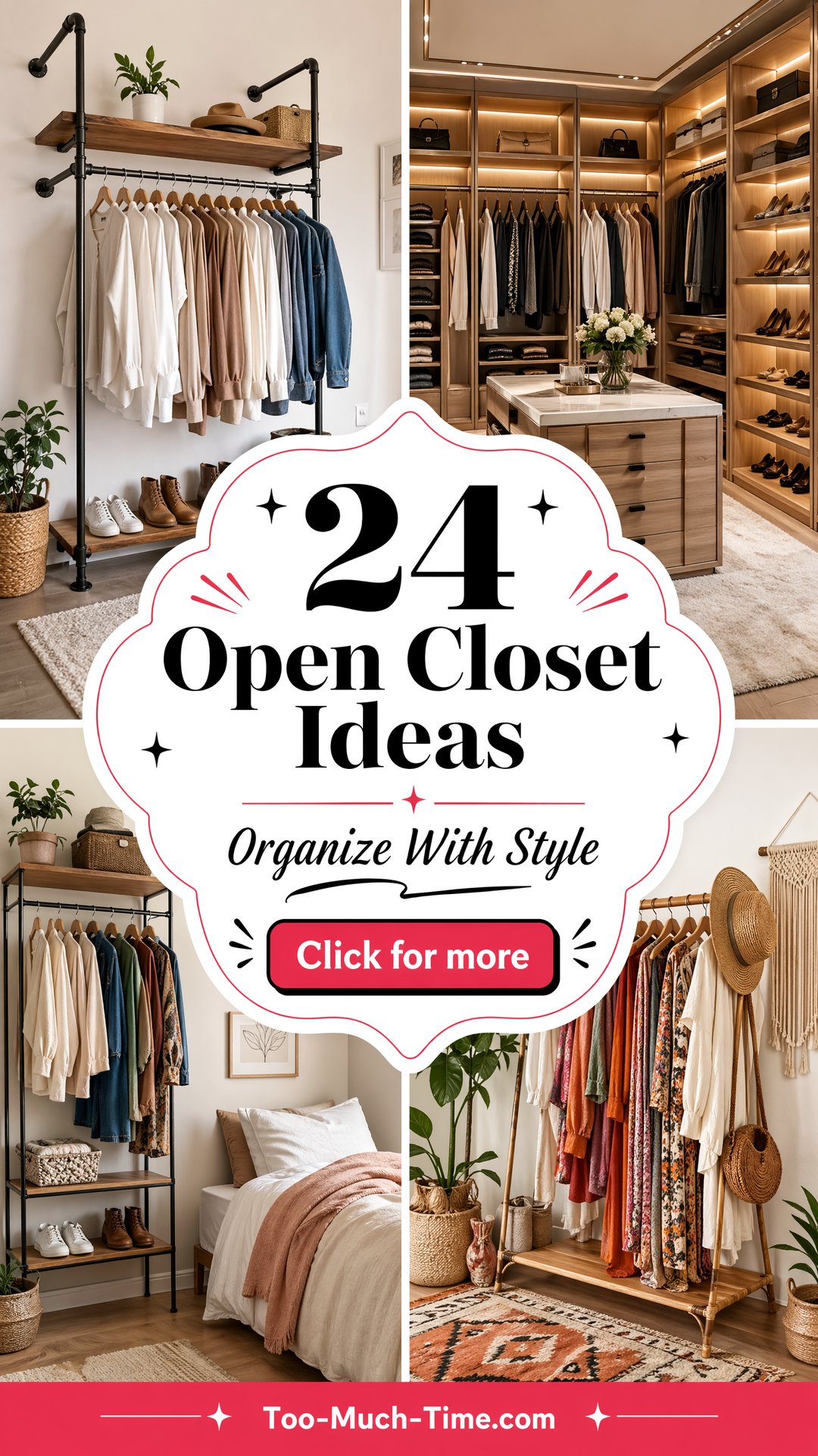 24 Open Closet Ideas to Organize with Ease and Style - 24 Open Closet Ideas to Organize with Ease and Style