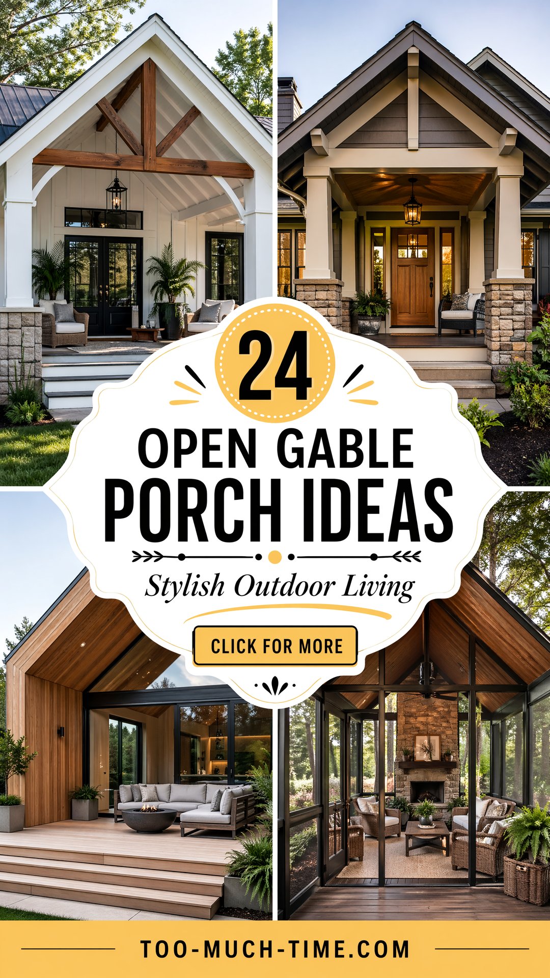 24 Open Gable Porch Ideas for Stylish Outdoor Living - 24 Open Gable Porch Ideas for Stylish Outdoor Living