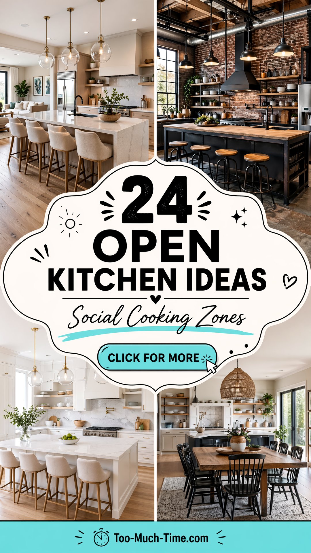 24 Open Kitchen Ideas for Airy Social Cooking Zones - 24 Open Kitchen Ideas for Airy, Social Cooking Zones