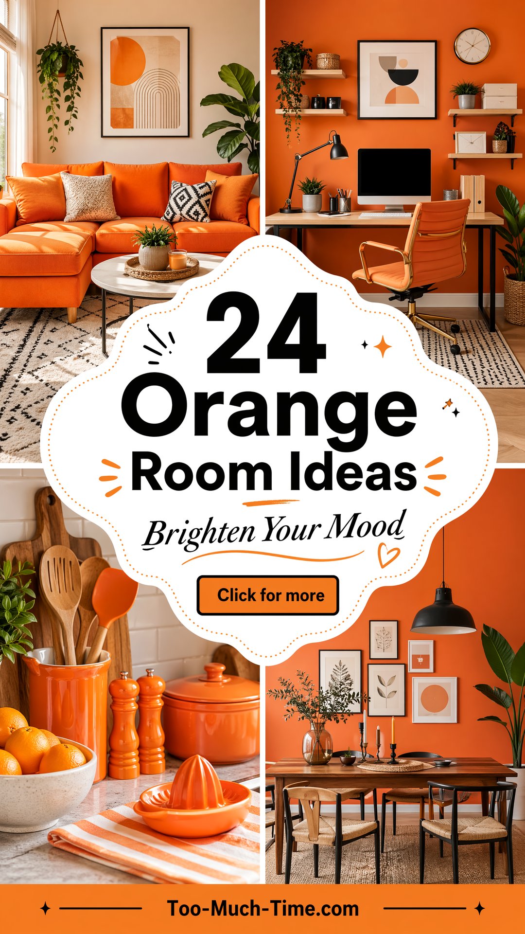 24 Orange Room Ideas to Brighten Living Spaces and Mood - 24 Orange Room Ideas to Brighten Living Spaces and Mood