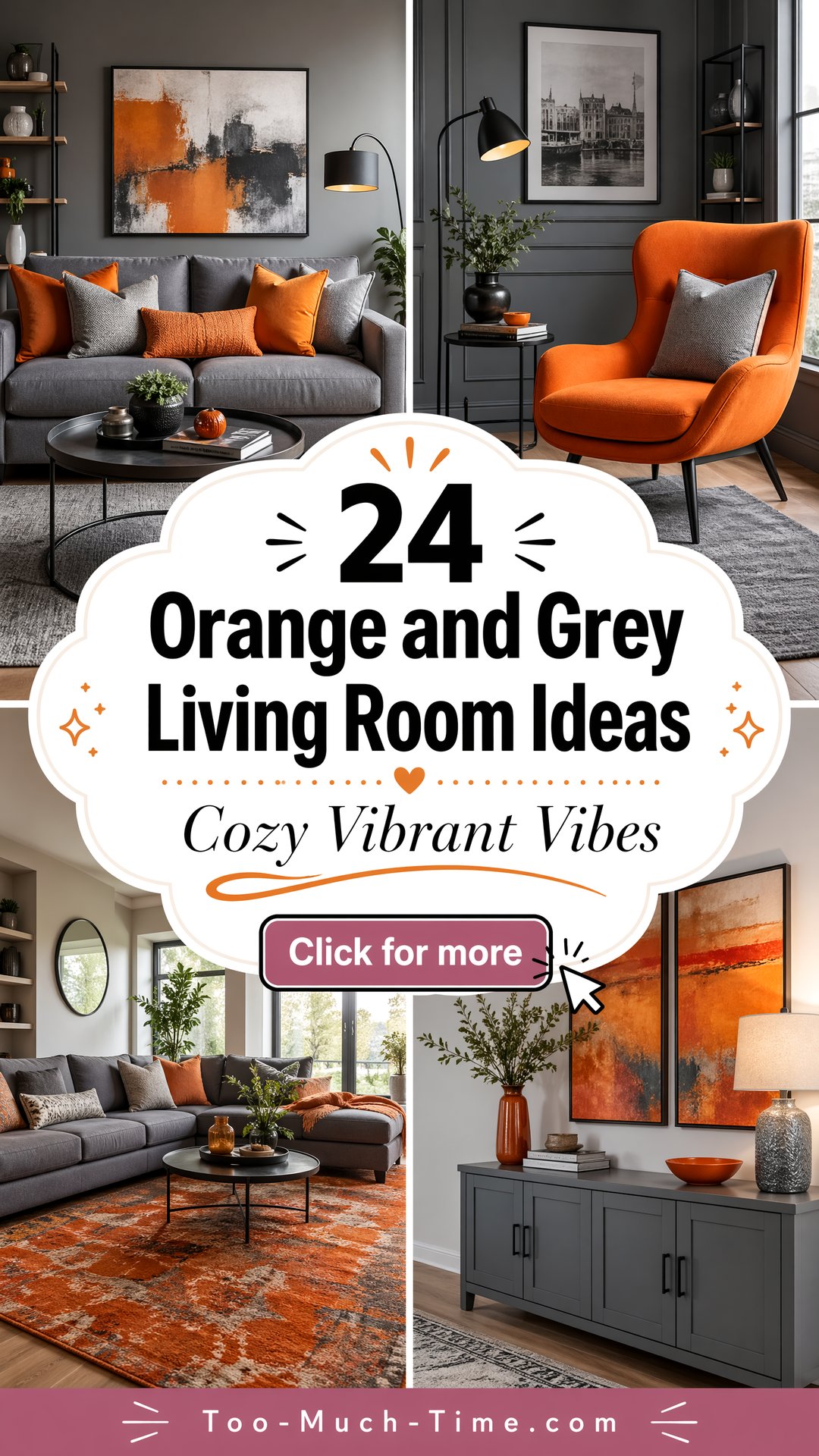 24 Orange and Grey Living Room Ideas for Cozy Vibes - 24 Orange and Grey Living Room Ideas for Cozy Vibes