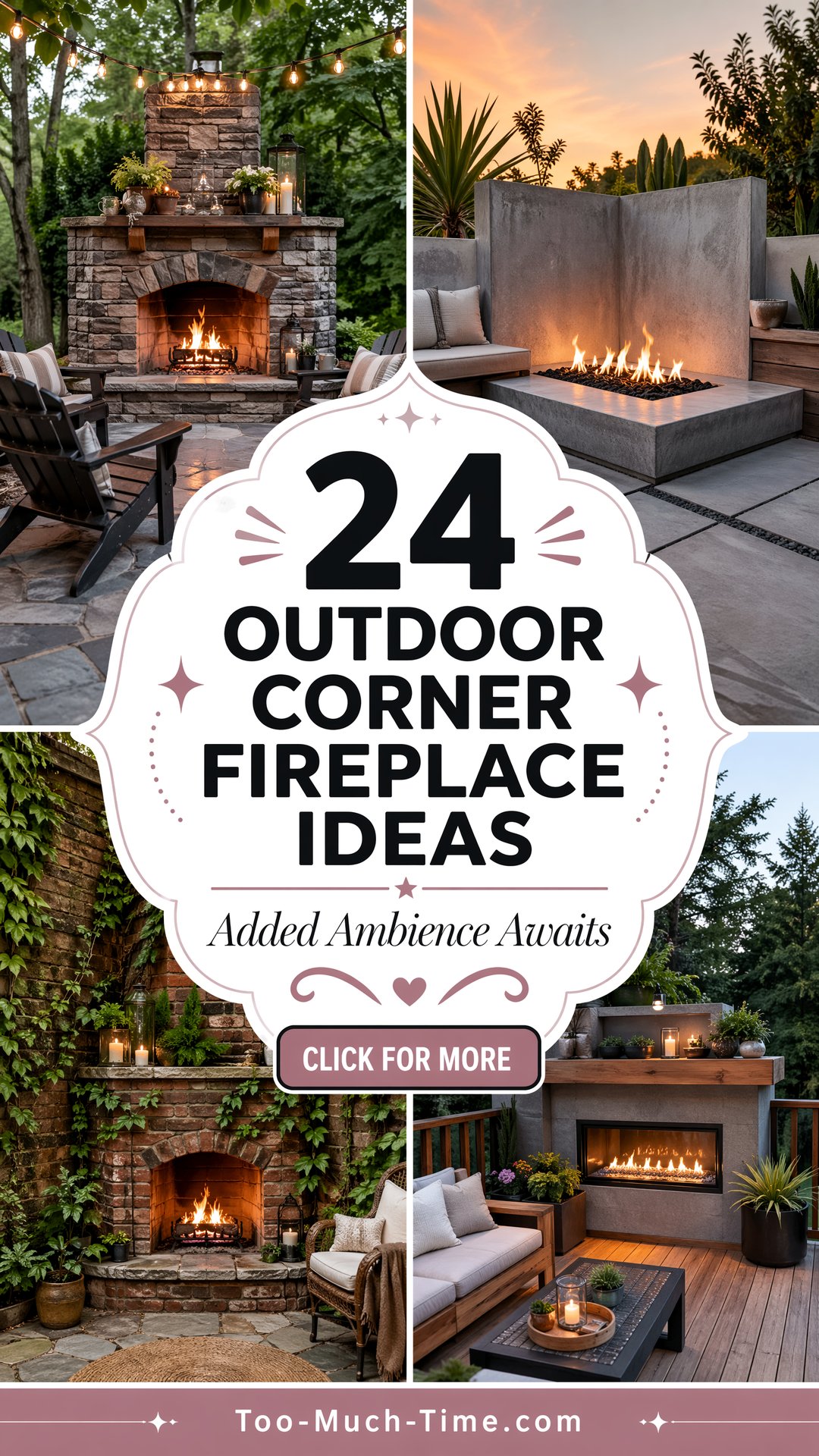 24 Outdoor Corner Fireplace Ideas for Added Ambience - 24 Outdoor Corner Fireplace Ideas for Added Ambience