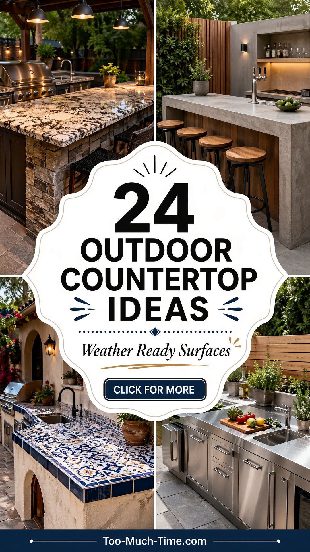 24 Outdoor Countertop Ideas for Weather-ready Surfaces - 24 Outdoor Countertop Ideas for Weather-ready Surfaces
