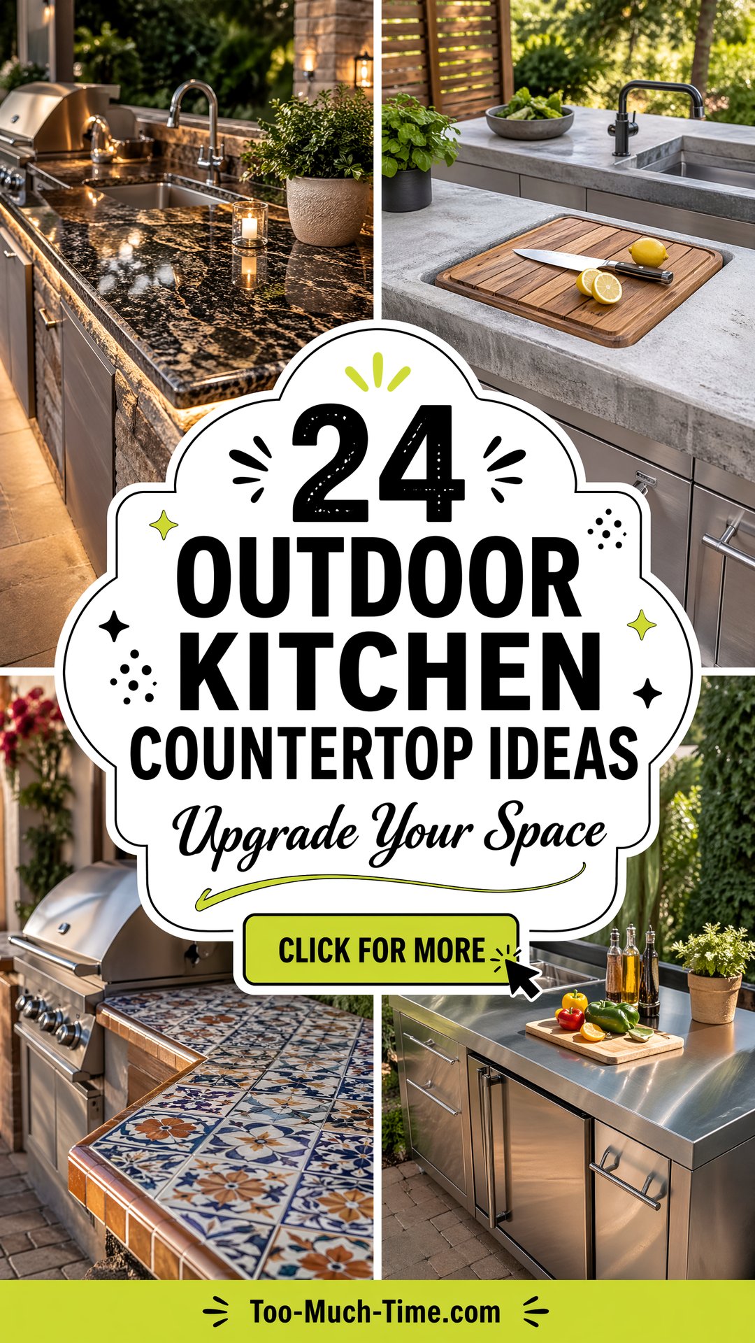 24 Outdoor Kitchen Countertop Ideas to Upgrade Space - 24 Outdoor Kitchen Countertop Ideas to Upgrade Space