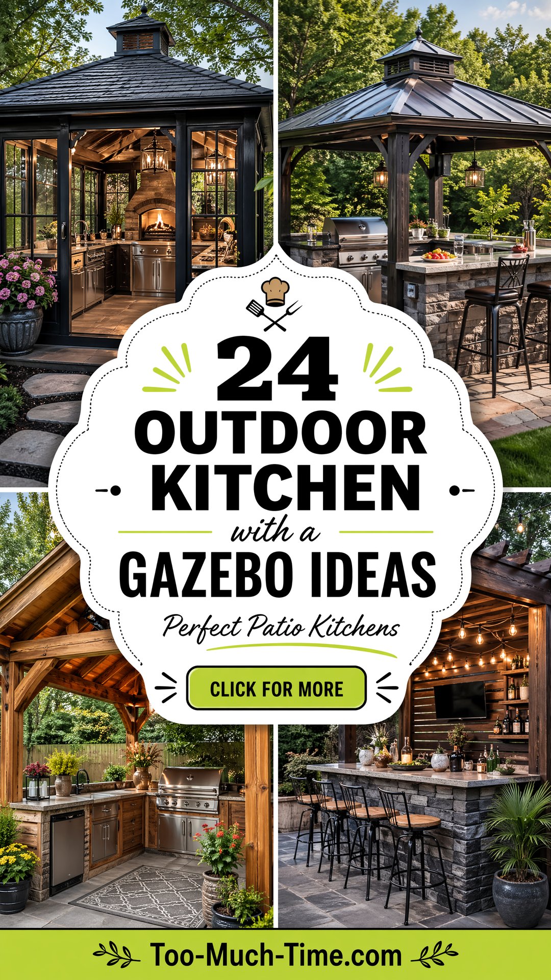 24 Outdoor Kitchen with a Gazebo Ideas for Patios. - 24 Outdoor Kitchen with a Gazebo Ideas for Patios.