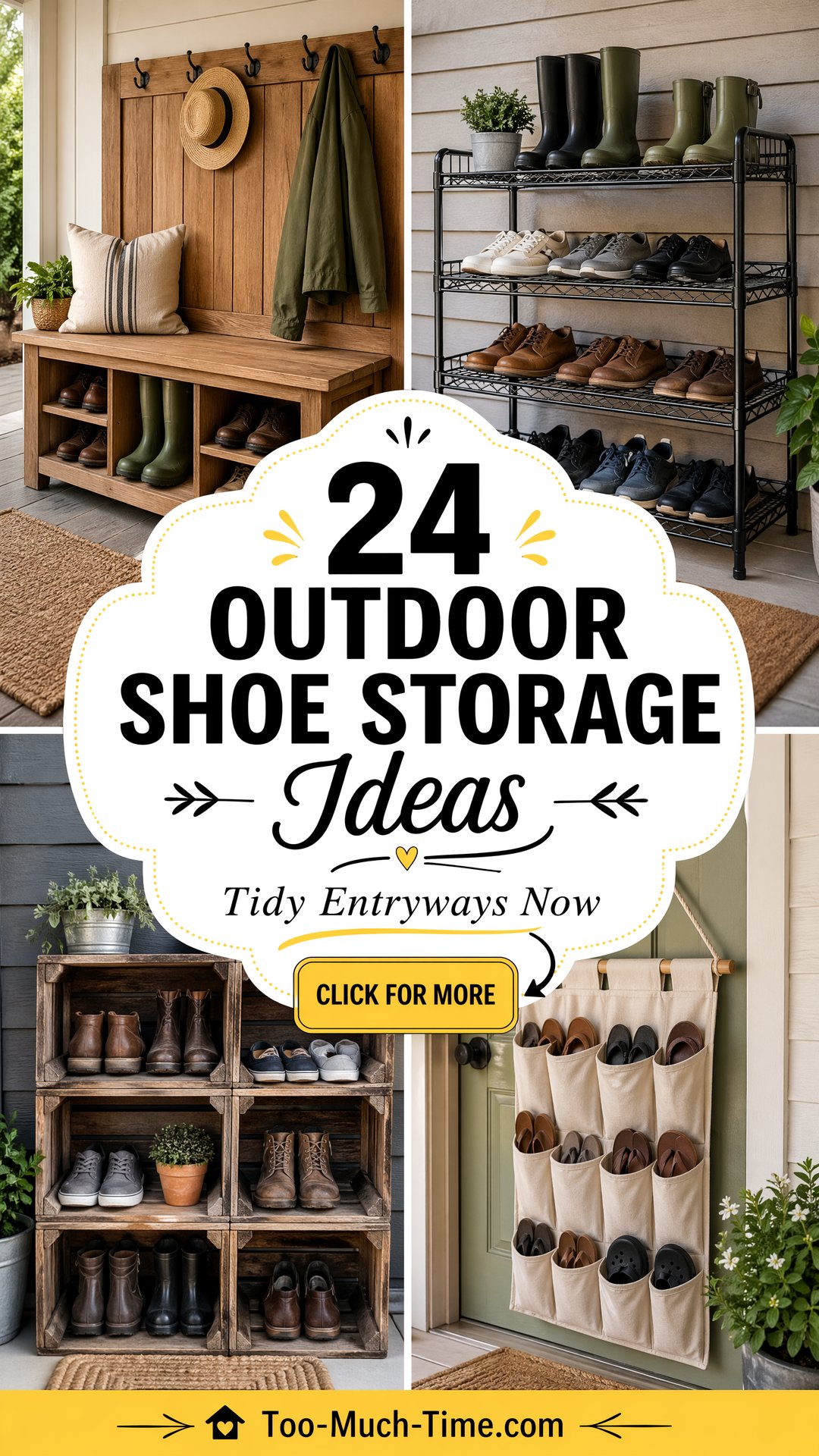 24 Outdoor Shoe Storage Ideas for Tidy Entryways - 24 Outdoor Shoe Storage Ideas for Tidy Entryways