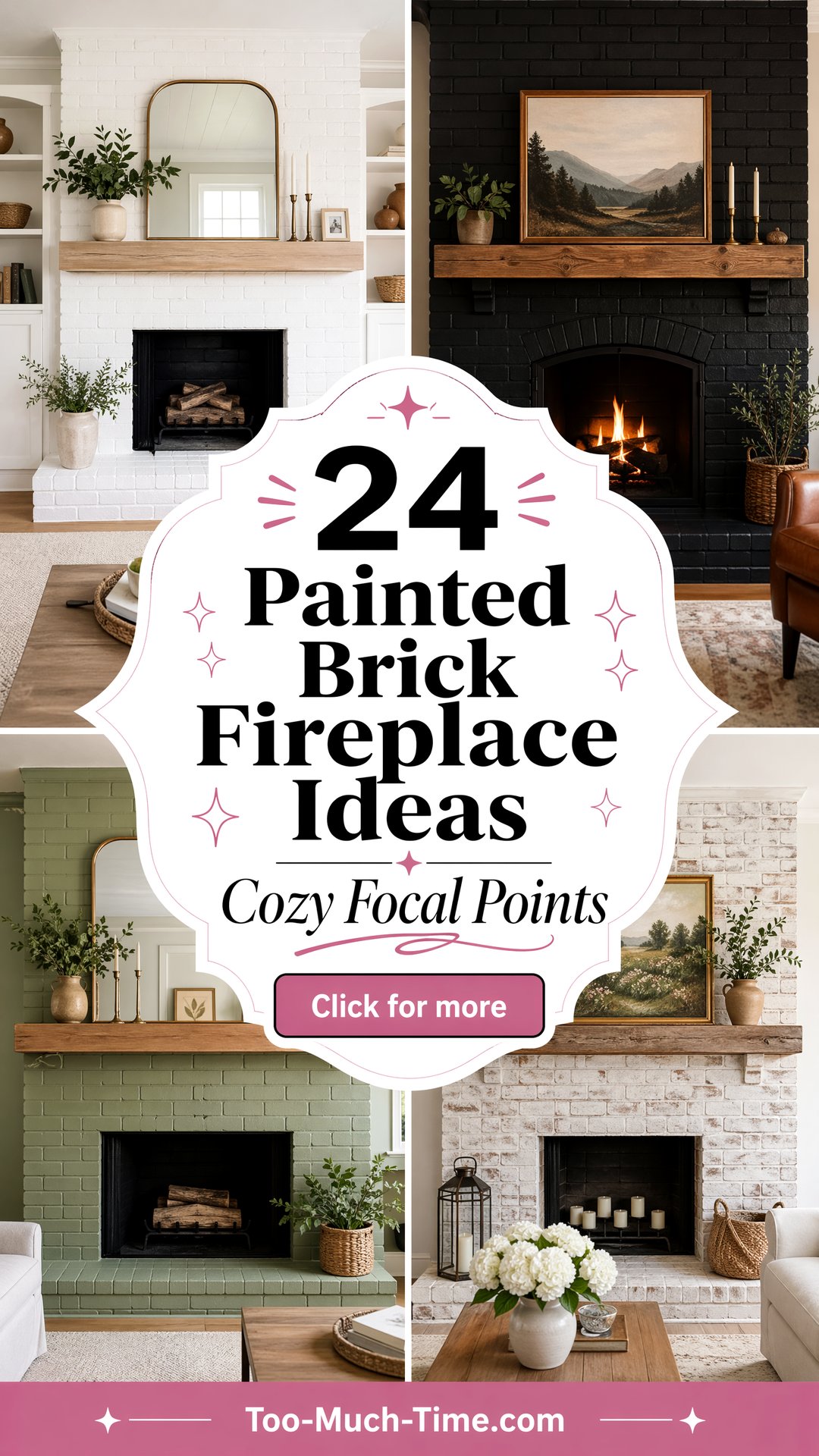24 Painted Brick Fireplace Ideas Cozy Focal Points - 24 Painted Brick Fireplace Ideas: Cozy Focal Points