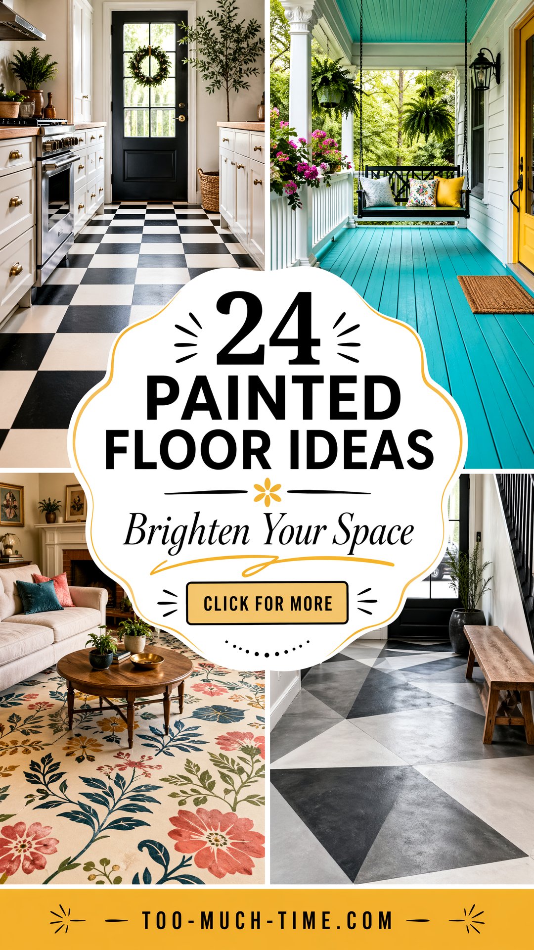 24 Painted Floor Ideas to Brighten Rooms with Color - 24 Painted Floor Ideas to Brighten Rooms with Color