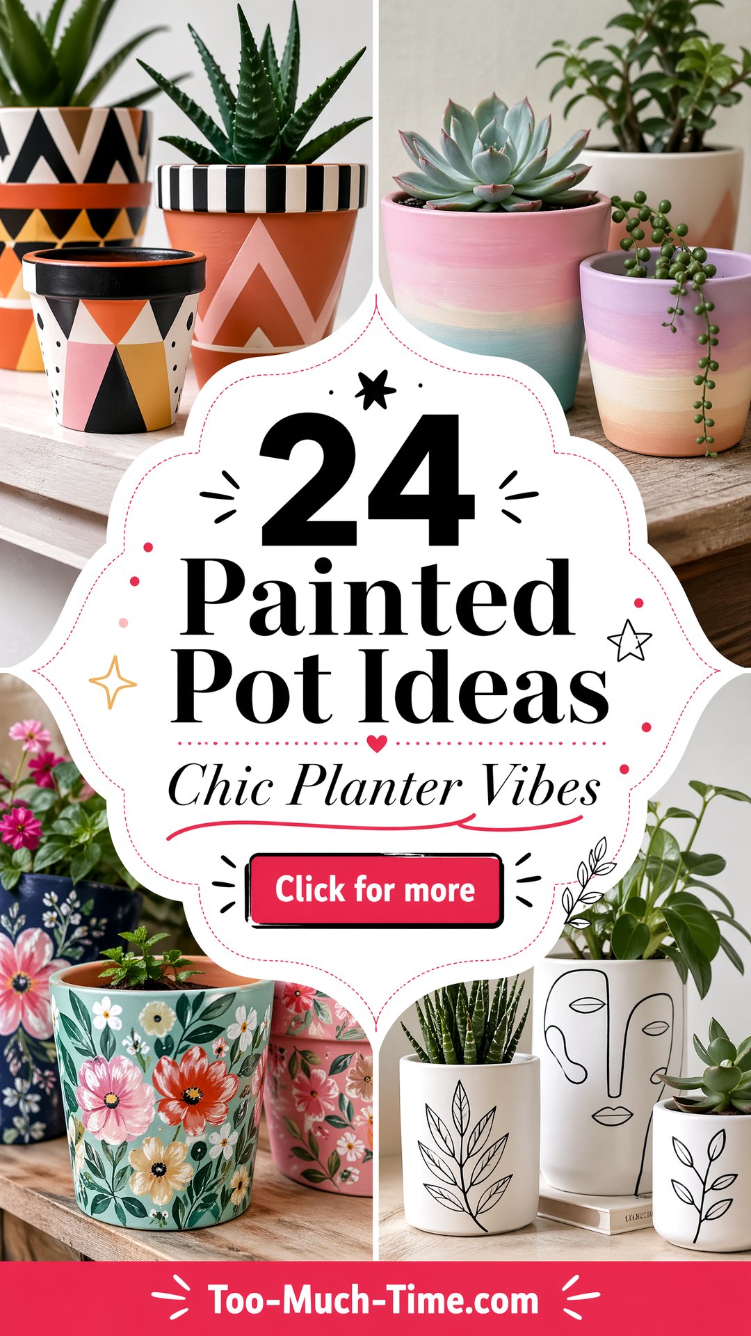 24 Painted Pot Ideas Bold Patterns for Planters Chic - 24 Painted Pot Ideas: Bold Patterns for Planters Chic