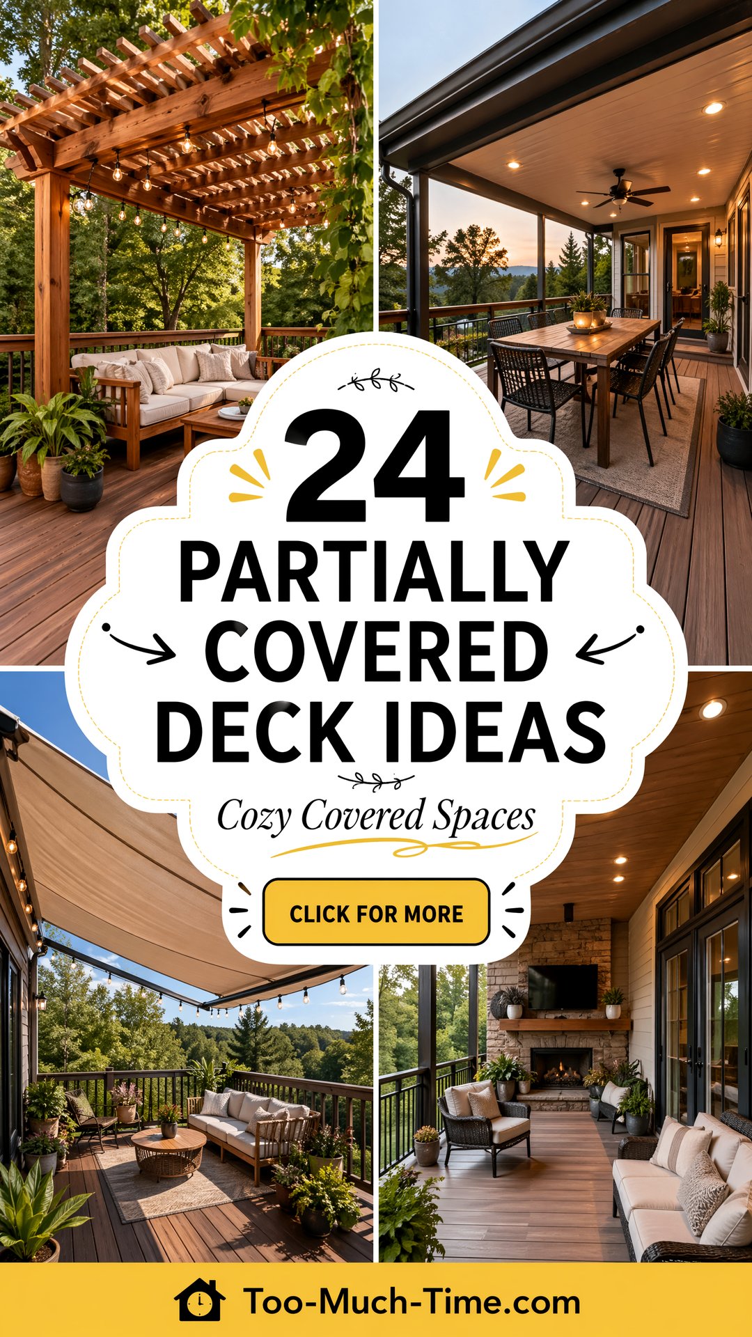 24 Partially Covered Deck Ideas Cozy Outdoor Spaces - 24 Partially Covered Deck Ideas: Cozy Outdoor Spaces