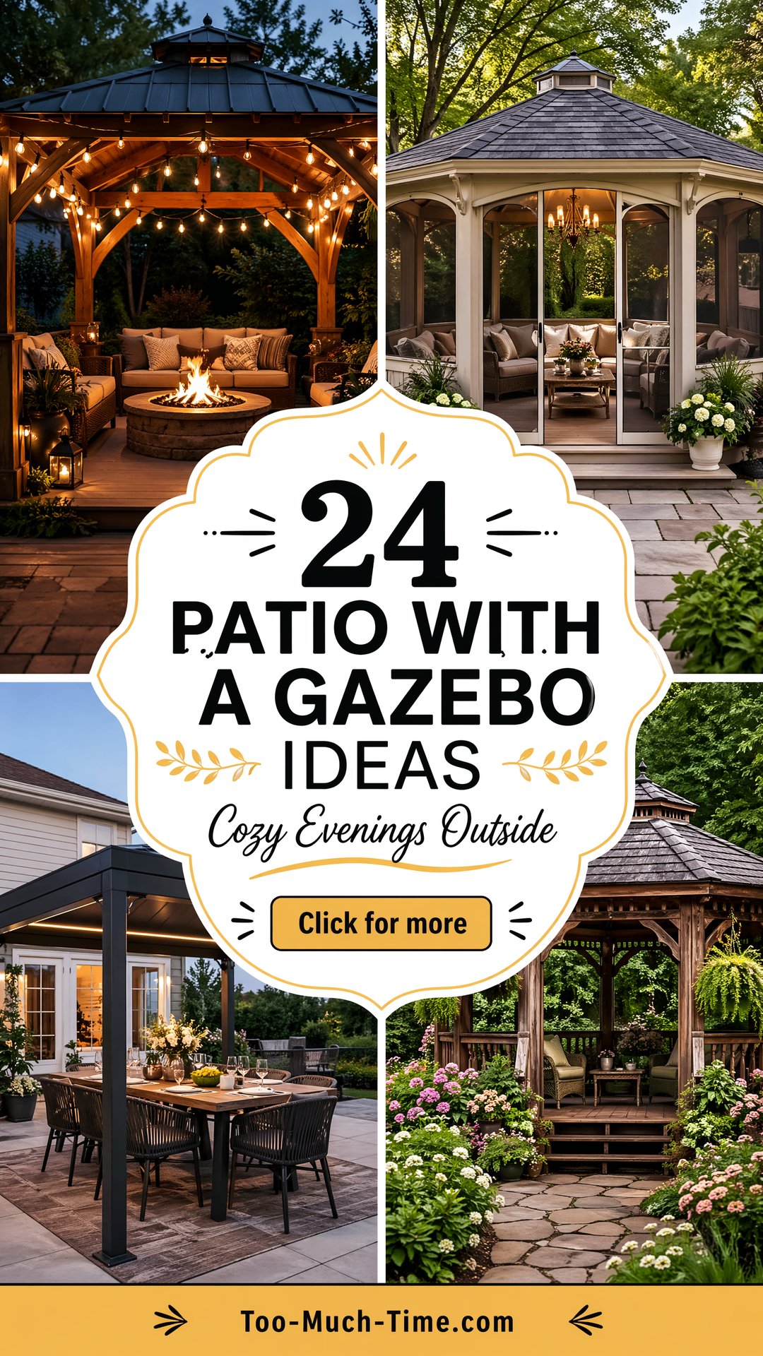 24 Patio with a Gazebo Ideas for Cozy Evenings Outside - 24 Patio with a Gazebo Ideas for Cozy Evenings Outside