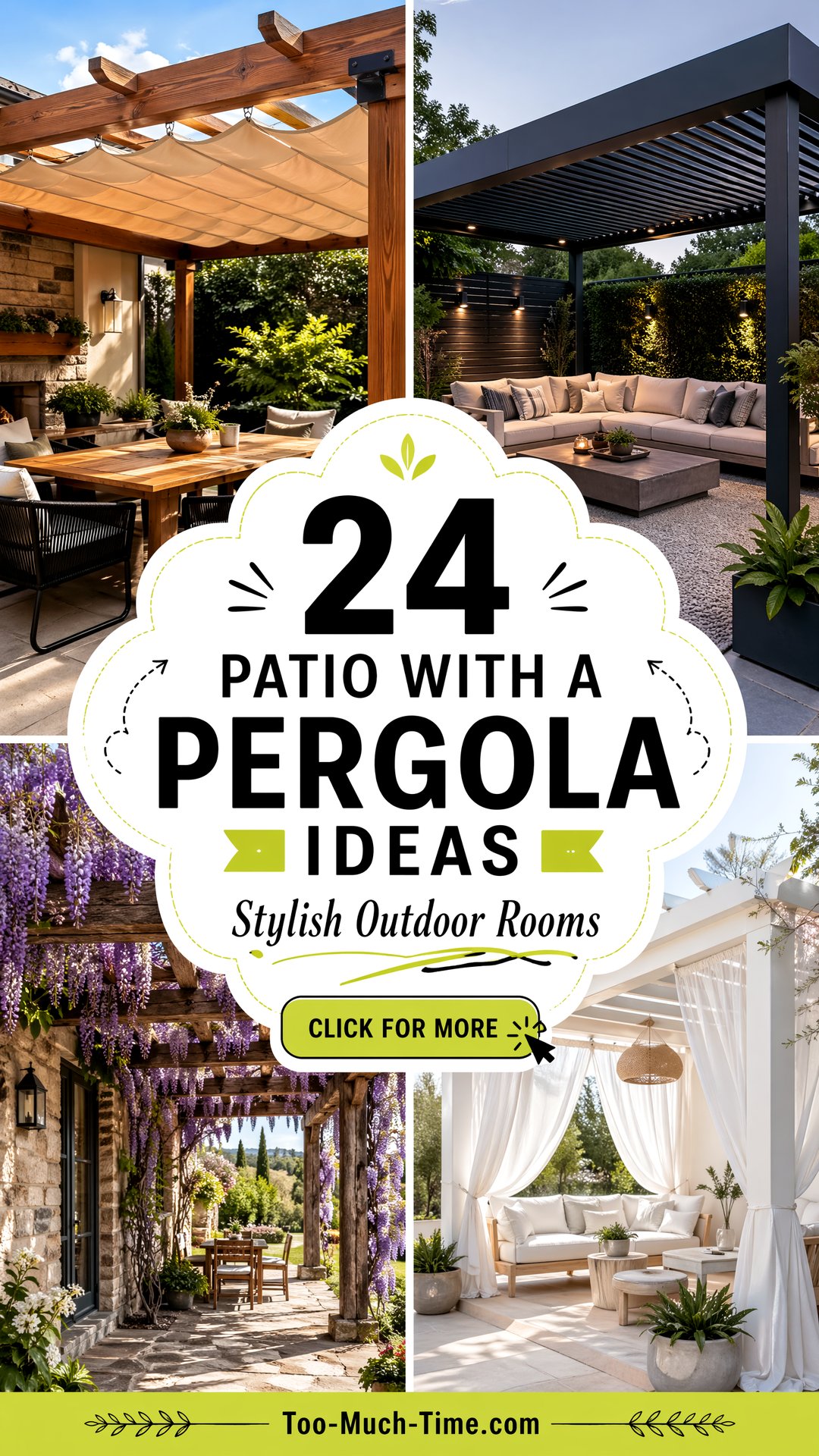 24 Patio with a Pergola Ideas for Stylish Outdoor Rooms - 24 Patio with a Pergola Ideas for Stylish Outdoor Rooms