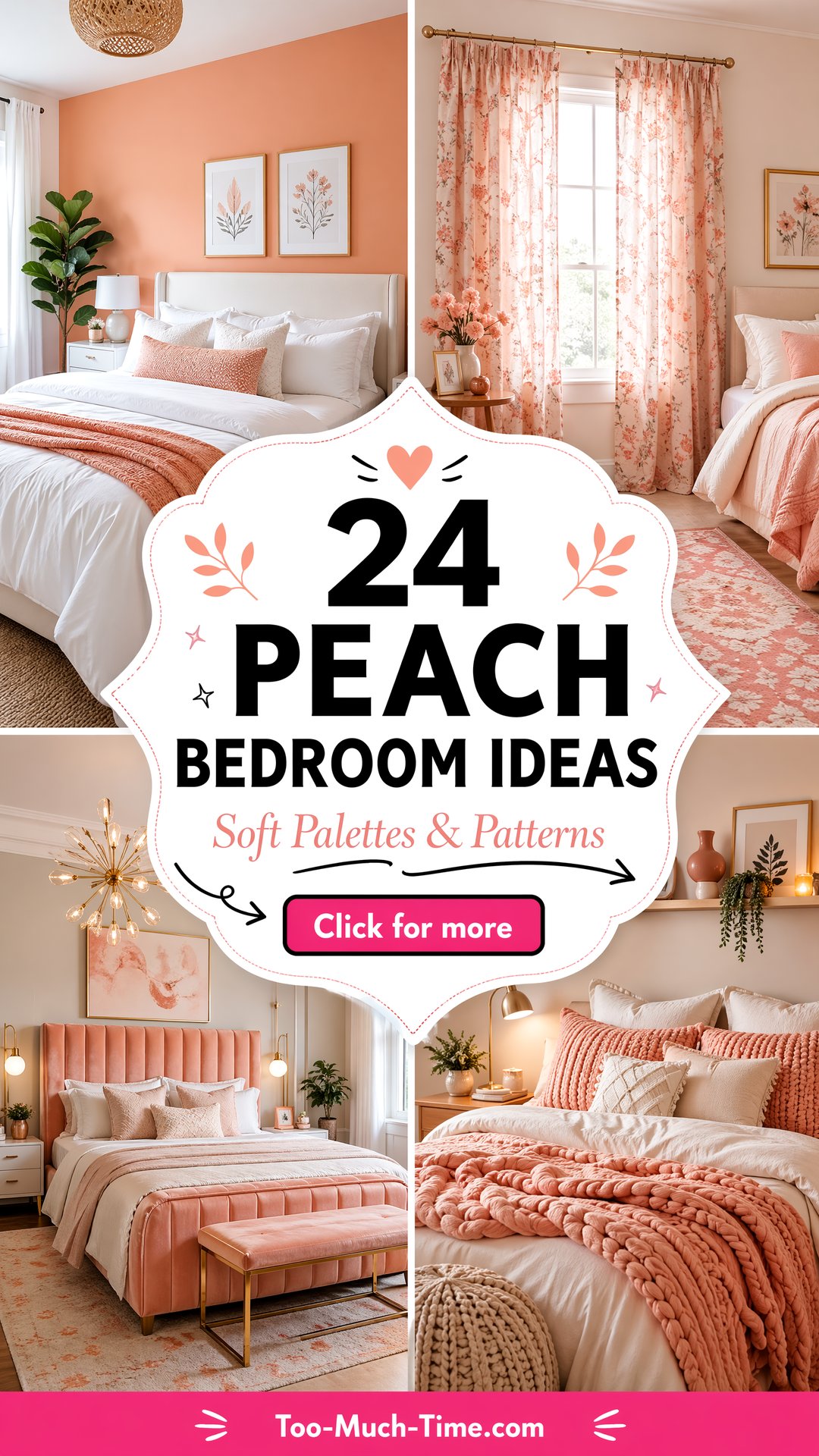24 Peach Bedroom Ideas Soft Palettes and Patterns - 24 Peach Bedroom Ideas: Soft Palettes and Patterns