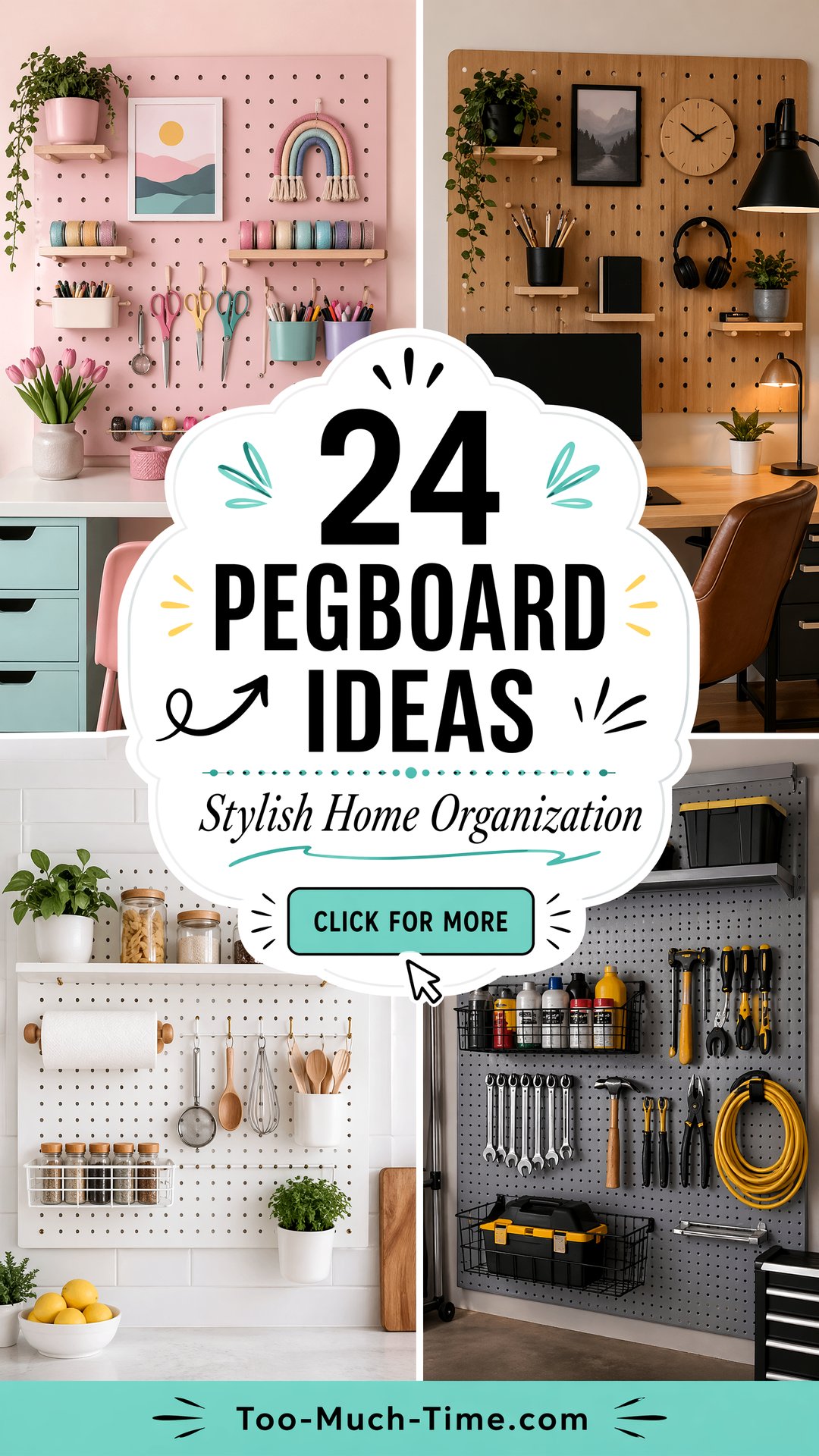 24 Pegboard Ideas to Organize Spaces with Style At Home - 24 Pegboard Ideas to Organize Spaces with Style At Home